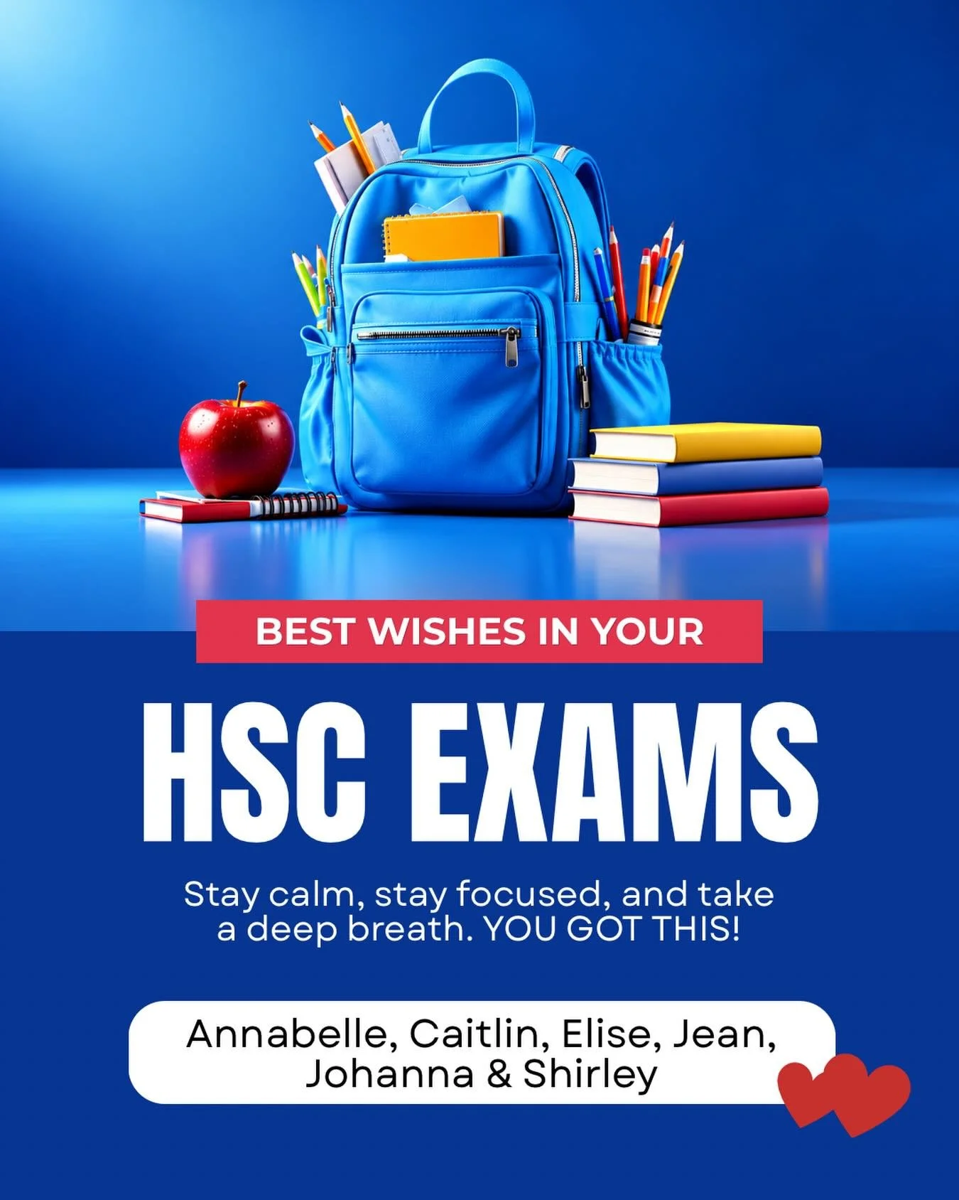 GOODLUCK to our 6 graduates Annabelle, Caitlin, Elise, Jean, Johanna &amp; Shirley for your exams .
YOU GOT THIS ❤️💪
#hsc #dance #rydedanceschool #edgedancecentre
