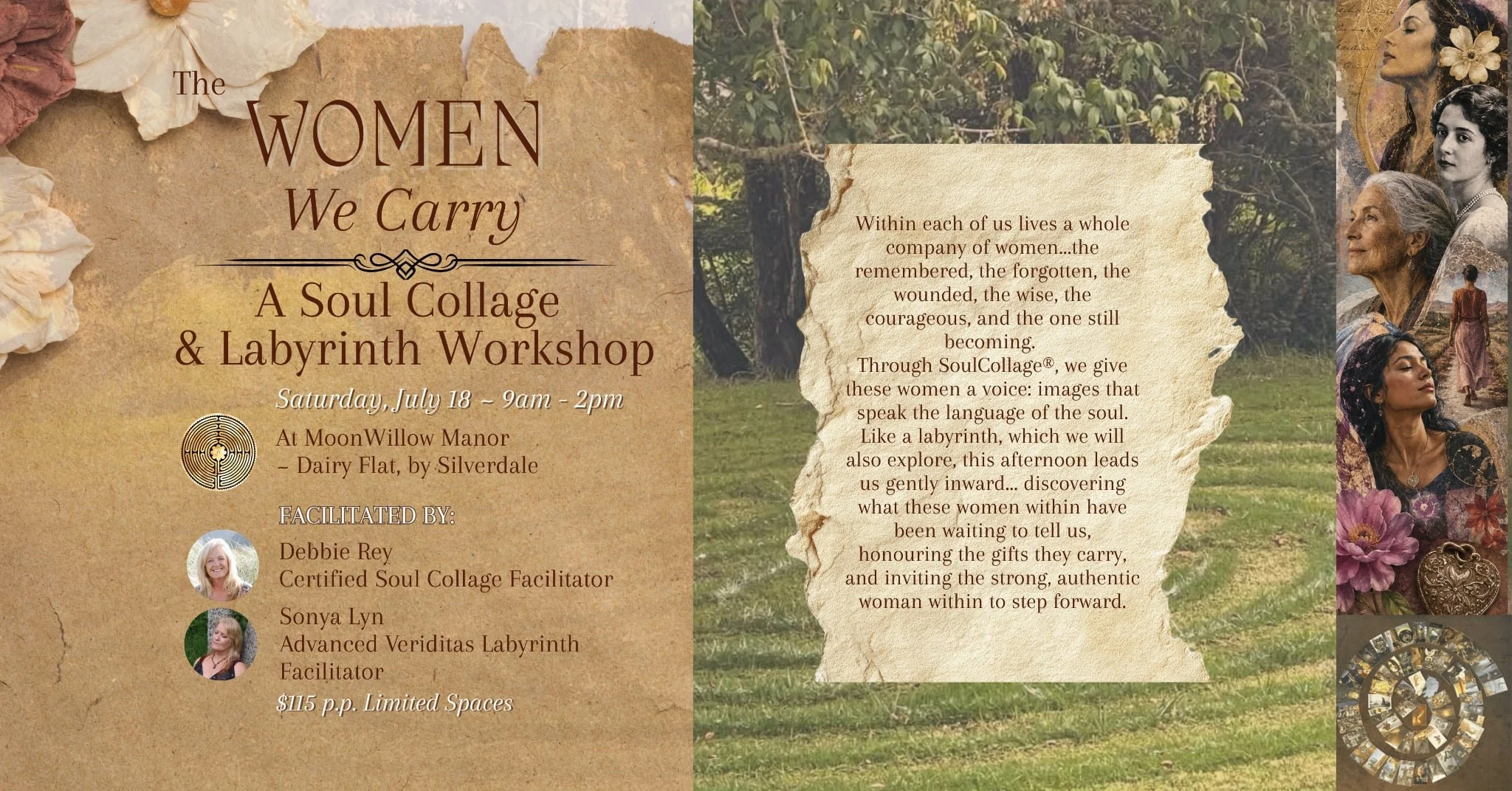 The Women We Carry A SoulCollage® & Labyrinth Retreat