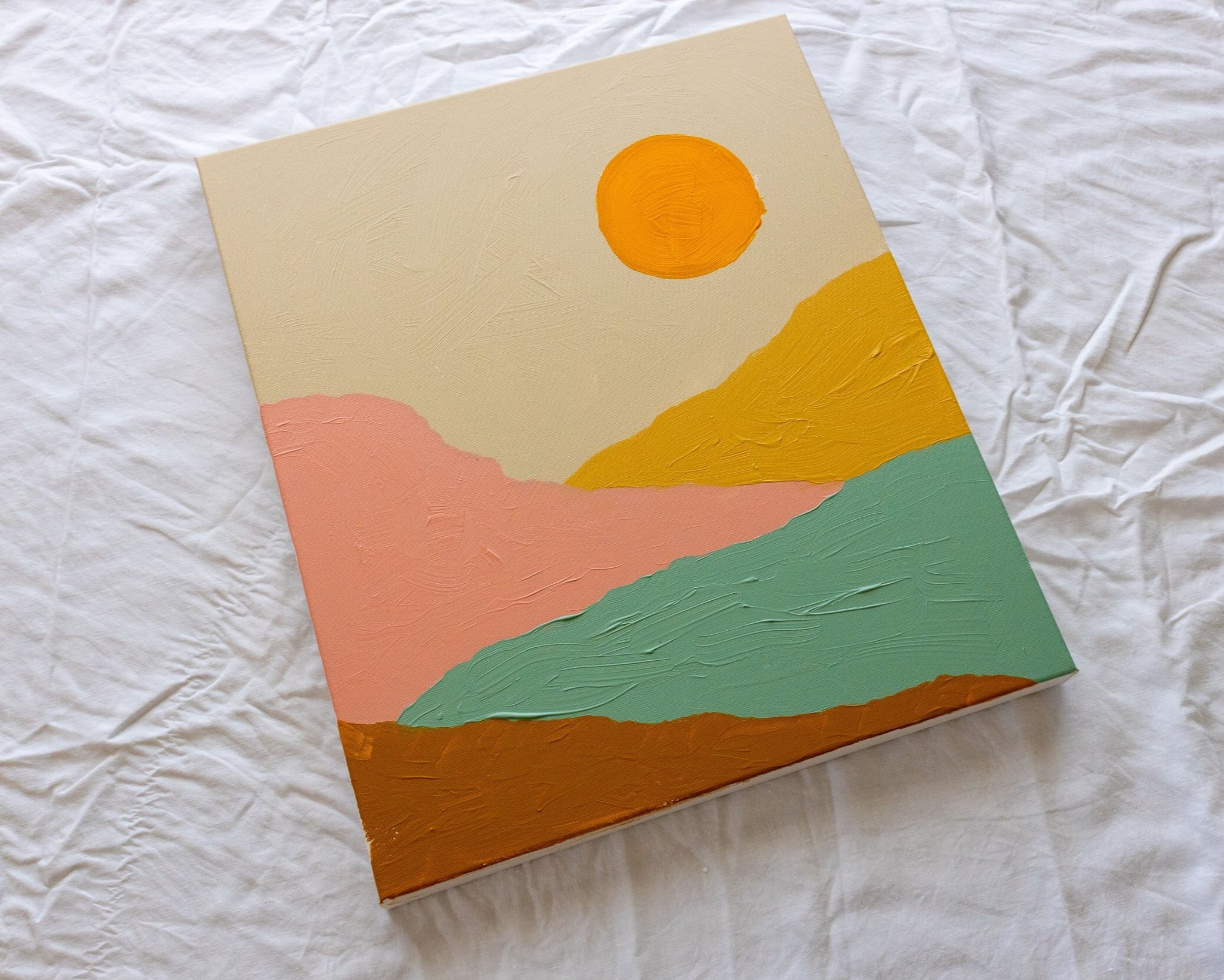 DIY Abstract Sunset Art — Clever Poppy