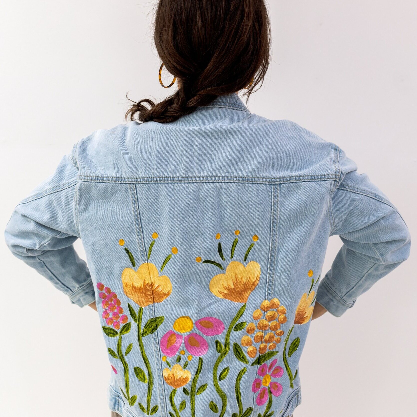 DIY Painted Denim Jacket — Clever Poppy