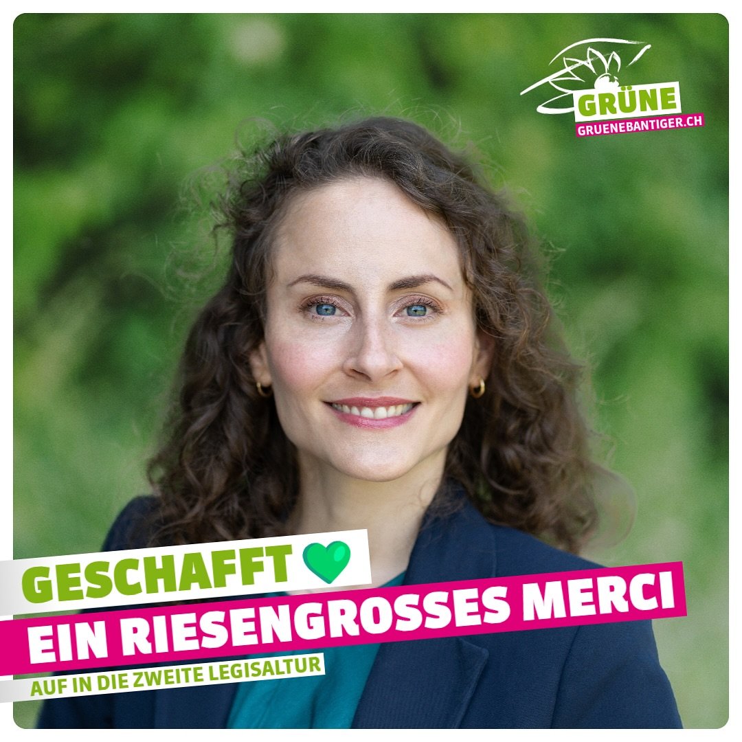 Ein riesen, riesen, RIESENGROSSES MERCI f&uuml;r jede einzelne Stimme❤️💚🫶🏻!
Ich f&uuml;hle mich sehr geehrt und freue mich unendlich, dass ich Teil des Gemeinderats bleiben darf. Einfach nur WOW, MERCI!❤️🫶🏻🍀🤗
