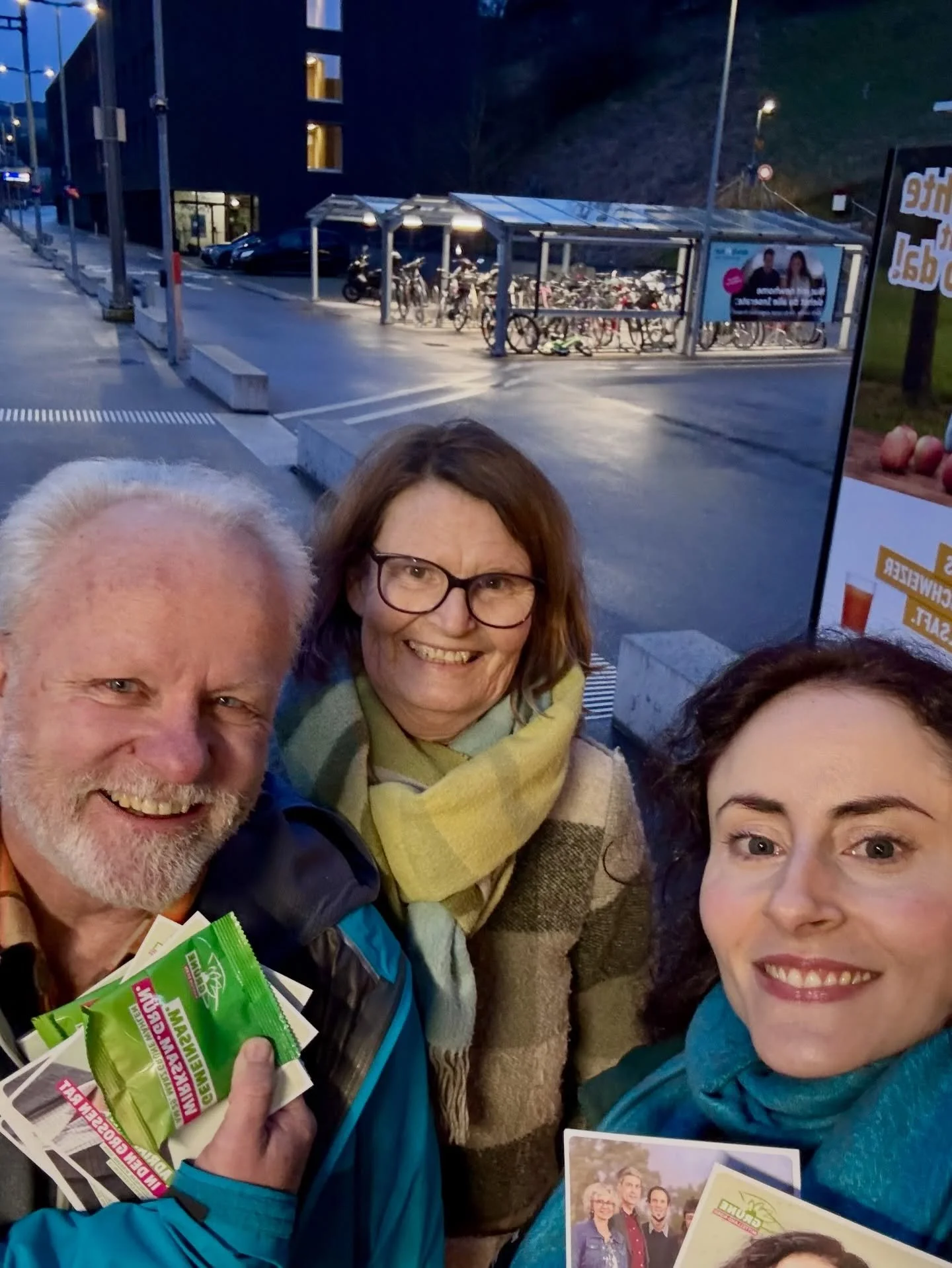 Heute am Flyern f&uuml;r die Grossratswahlen vom 29. M&auml;rz🍀☀️. Gab wieder die Gelegenheit f&uuml;r zahlreiche spannende Gespr&auml;che - so macht Wahlkampf Spass🫶🏻.