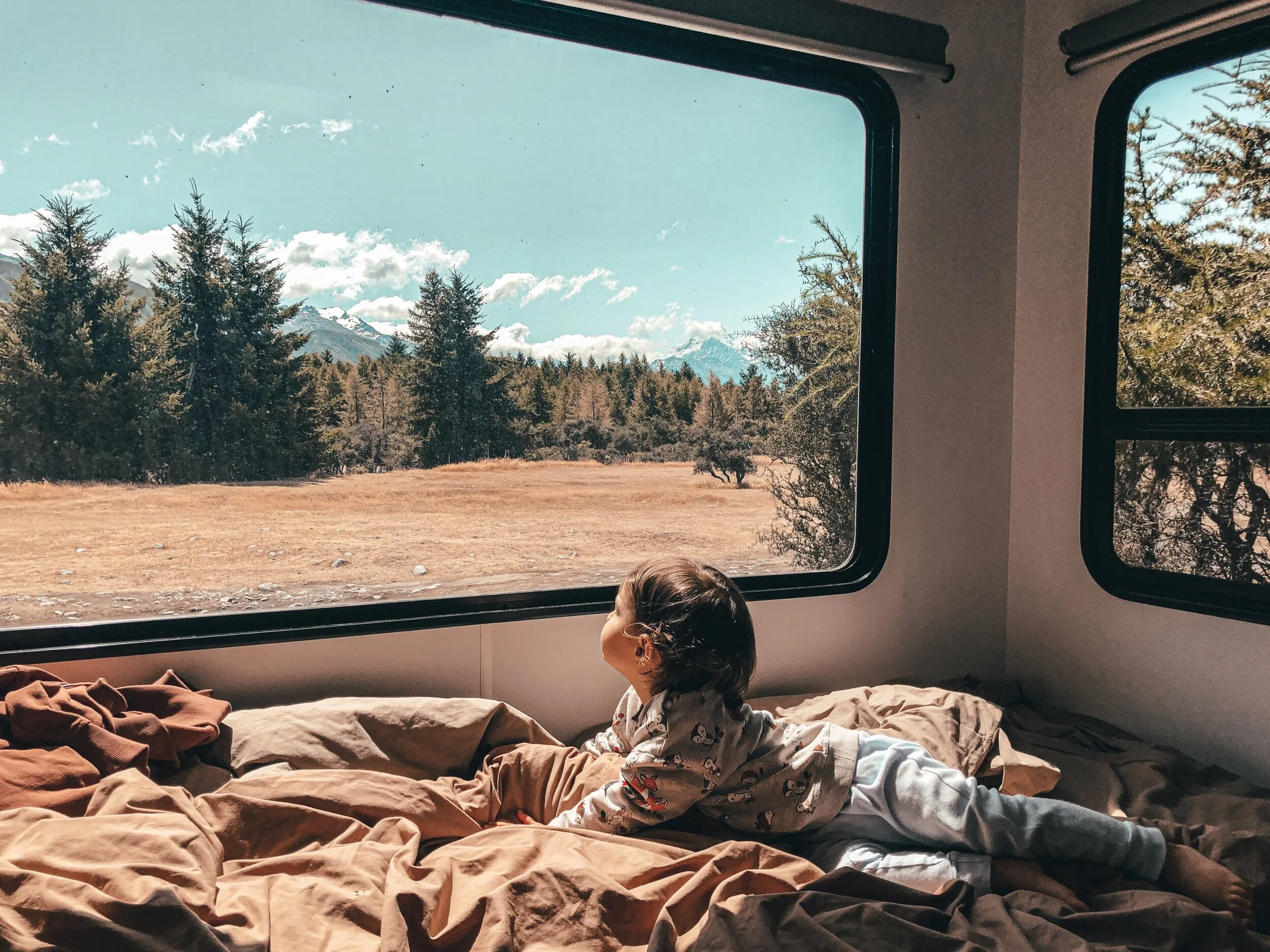 admiring the views at Glen Tanner campsite.