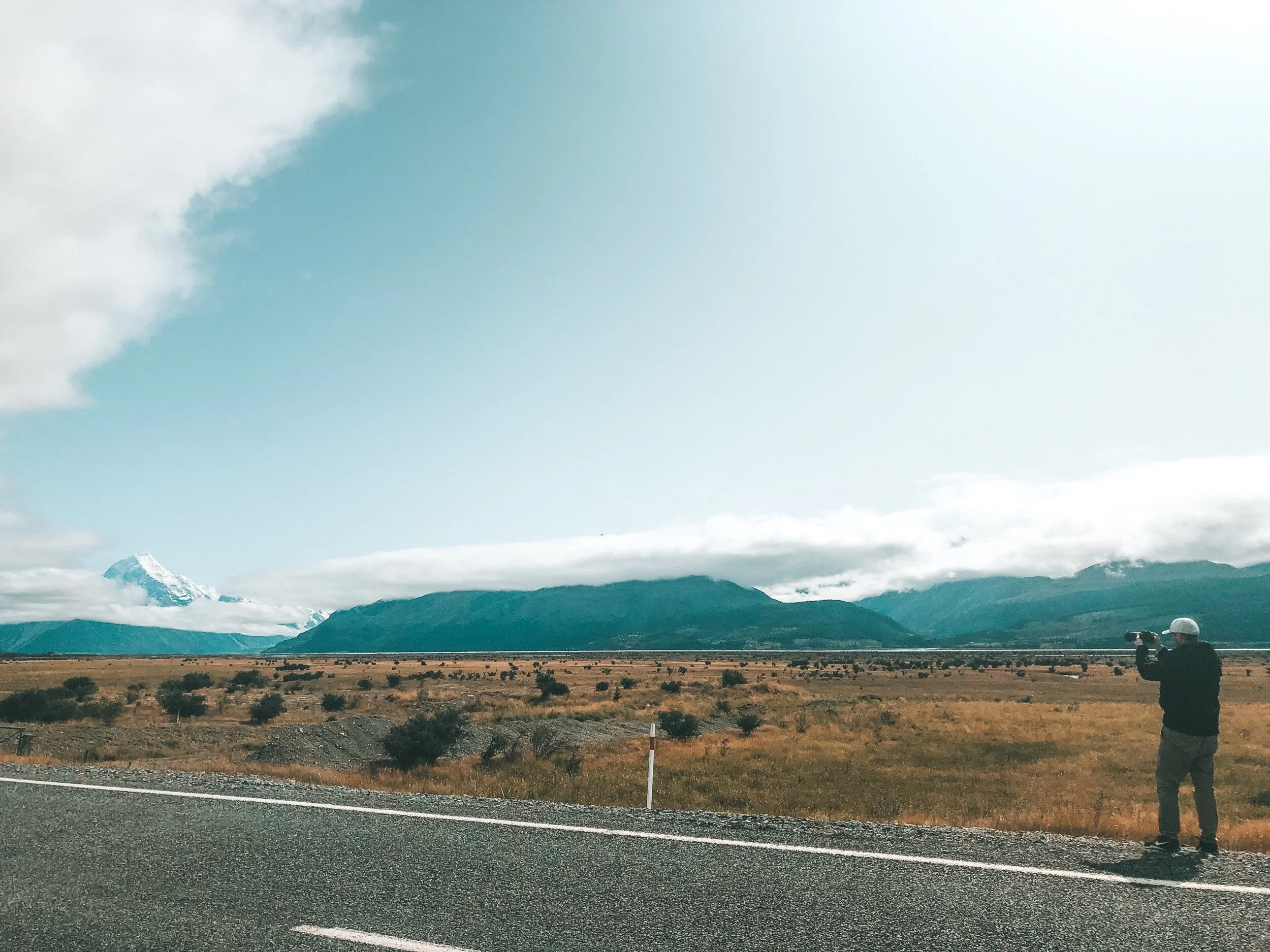 Mount Cook in the distance.