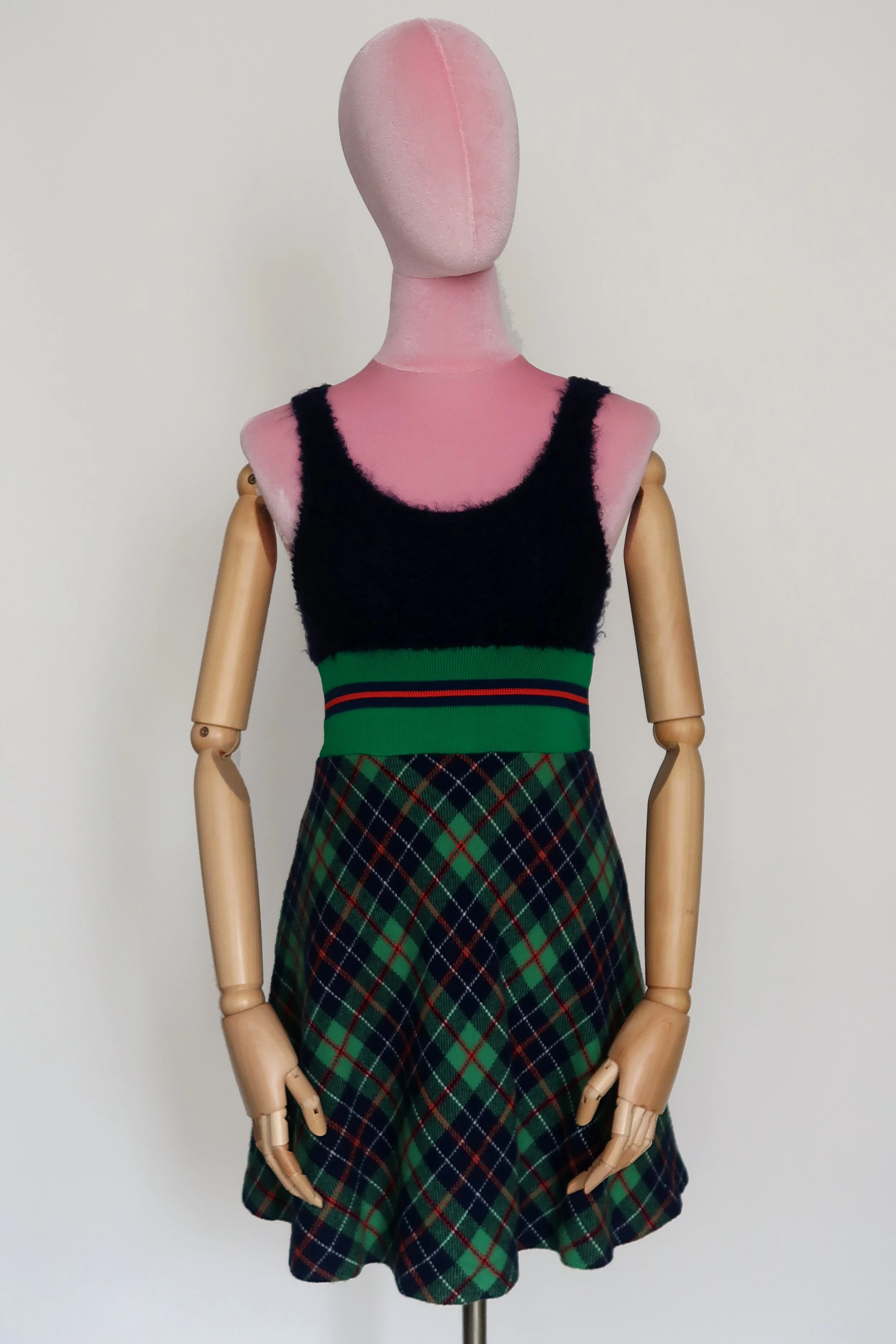 1970's Young Edwardian Mini Dress - S