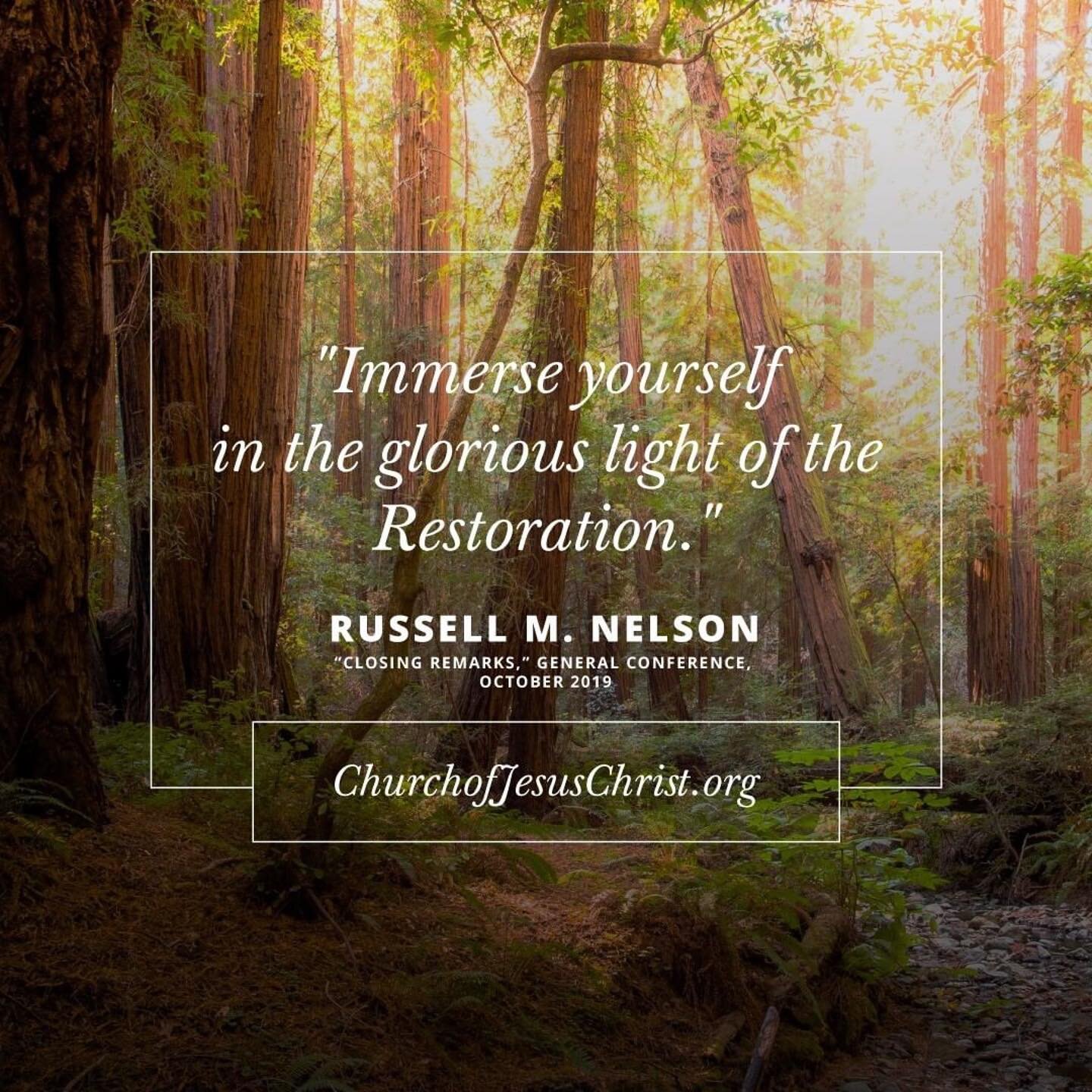 &ldquo;At #GeneralConference in October, President @russellmnelson invited us to study the events of the Restoration of the gospel of Jesus Christ. What have you learned as you&rsquo;ve studied? How have you grown closer to the Savior?&rdquo; @church