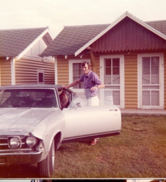 Dad with the Chevelle in Montana.