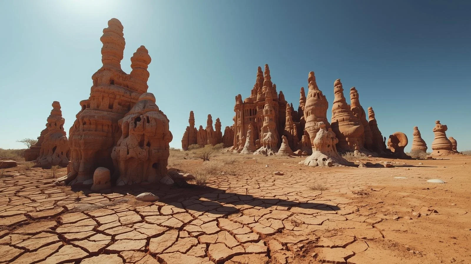 termite mounds in the desert