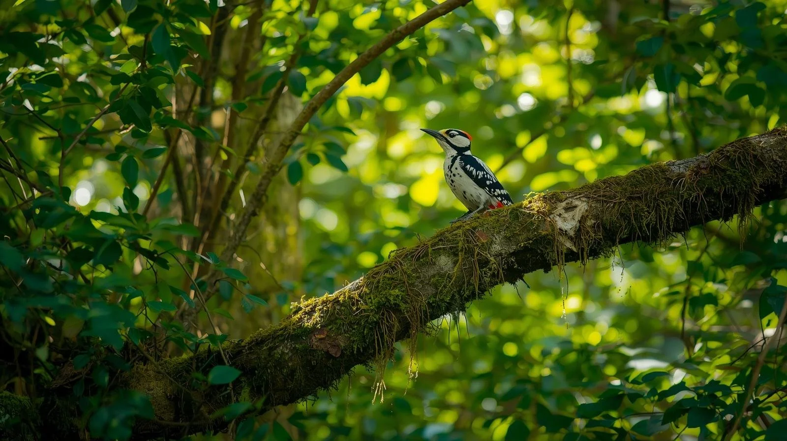 woodpecker in woodland