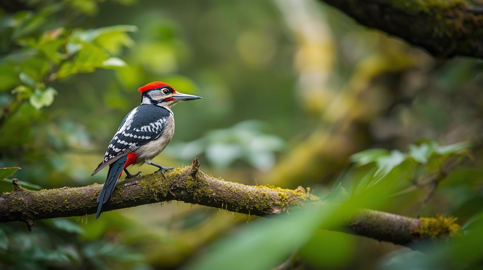 woodpecker in woodland