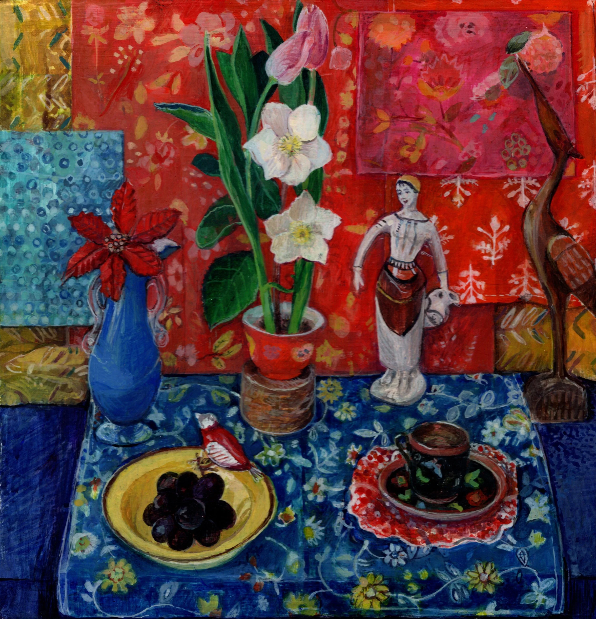 A Flagon and a Bunch of Grapes