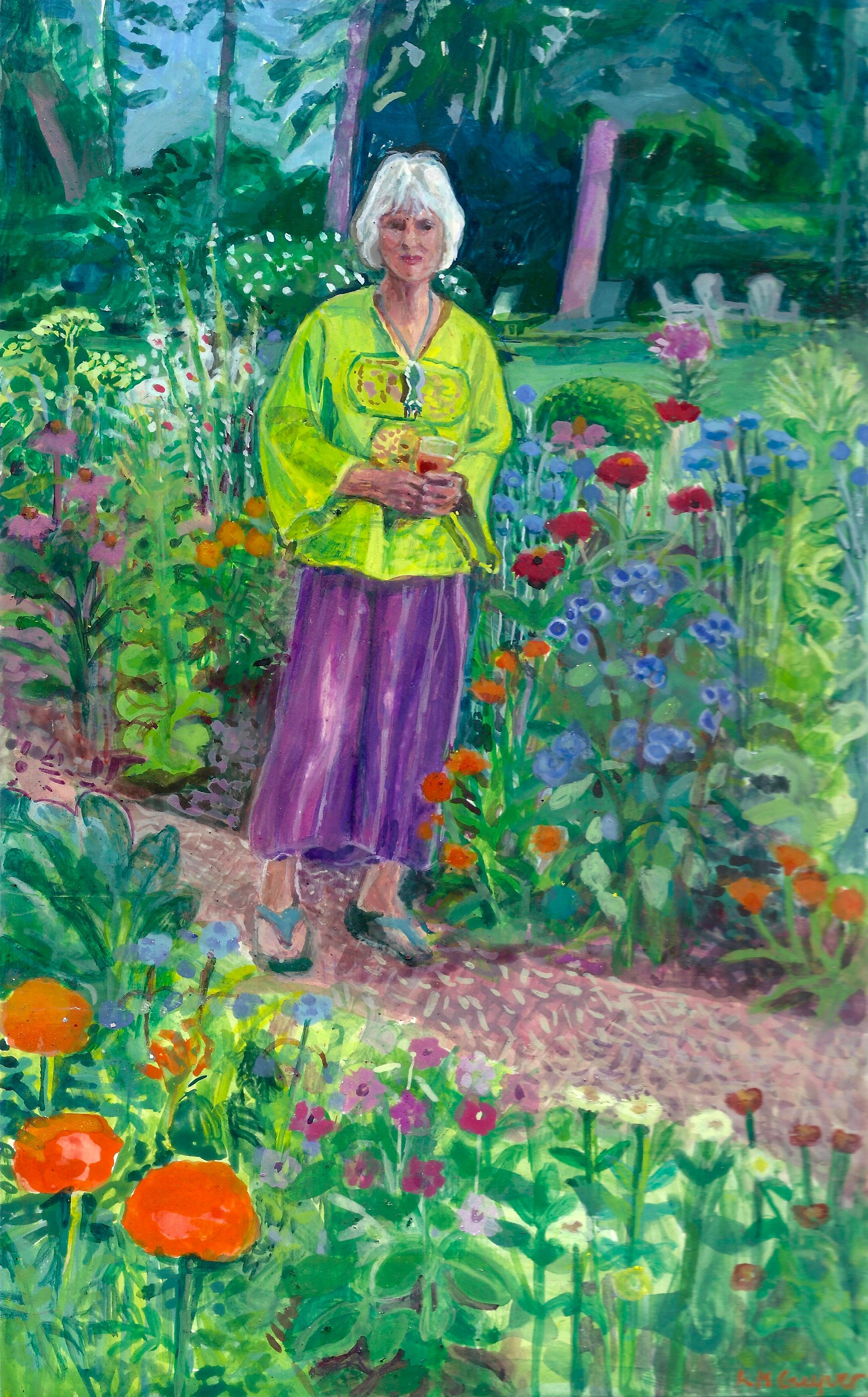 Gardener at Rest: Jan in her garden