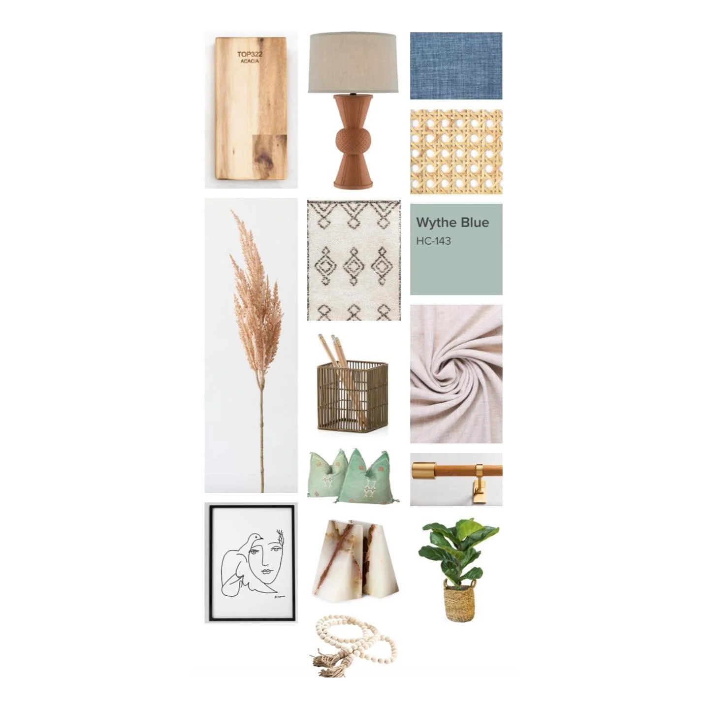 From digital #moodboard to #rendering for a home office in the burbs! The client is looking for a mix of natural materials and desert hues for her new home. Follow along for progress pics #thecuratory !