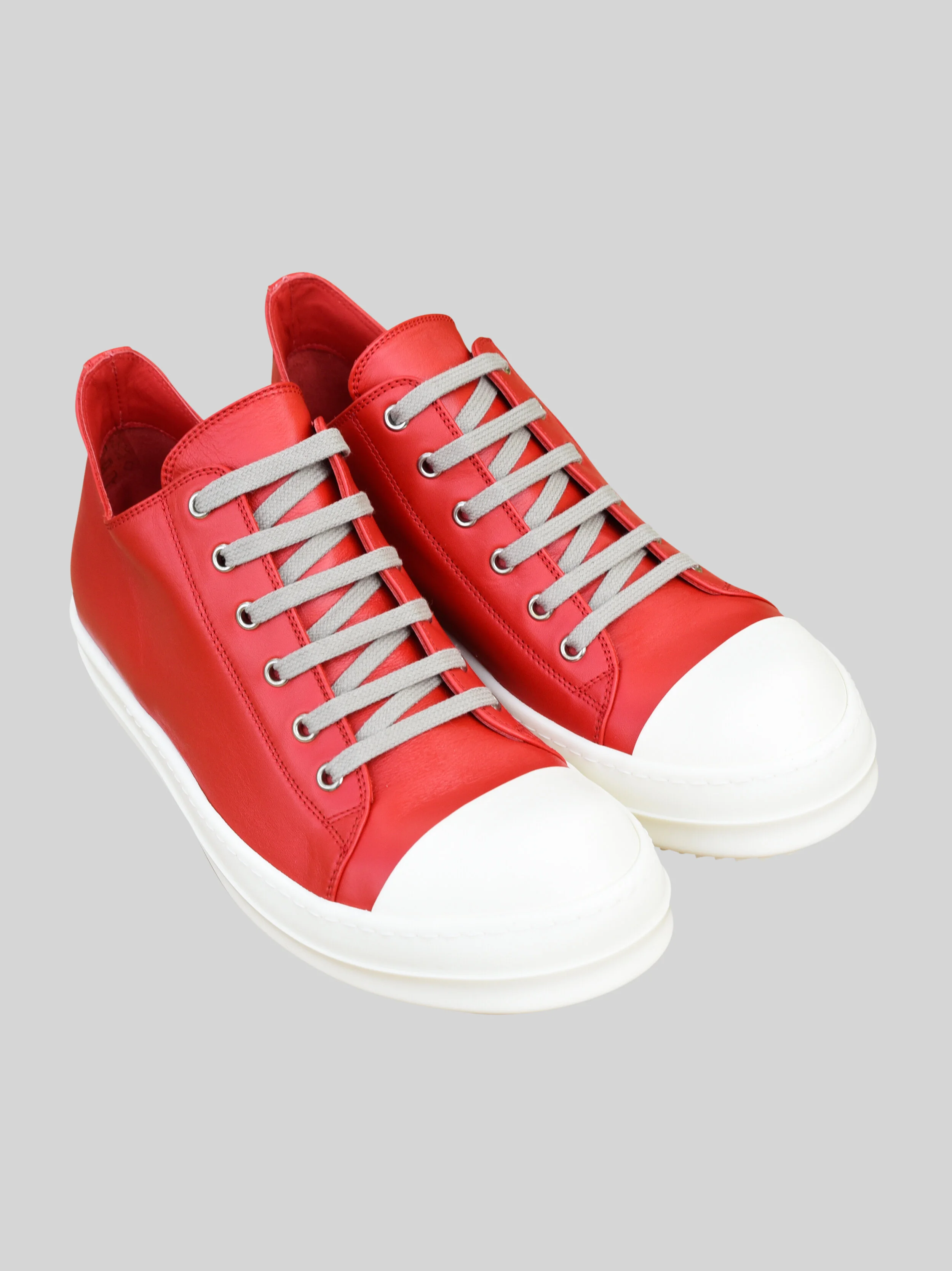 Rick Owens Red Mainline Low Ramones - Size 42 — kalmandcollected