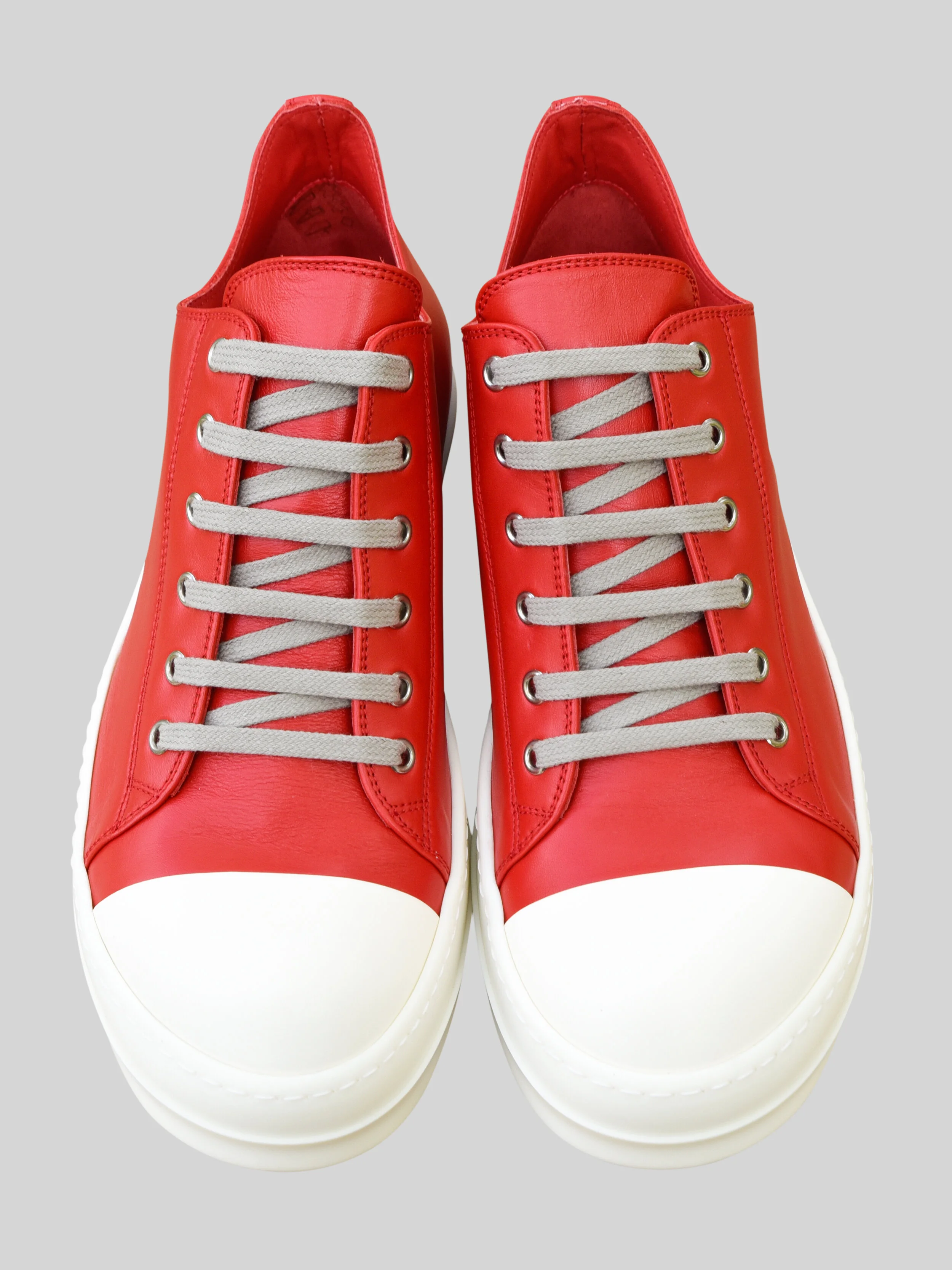 Rick Owens Red Mainline Low Ramones - Size 42 — kalmandcollected