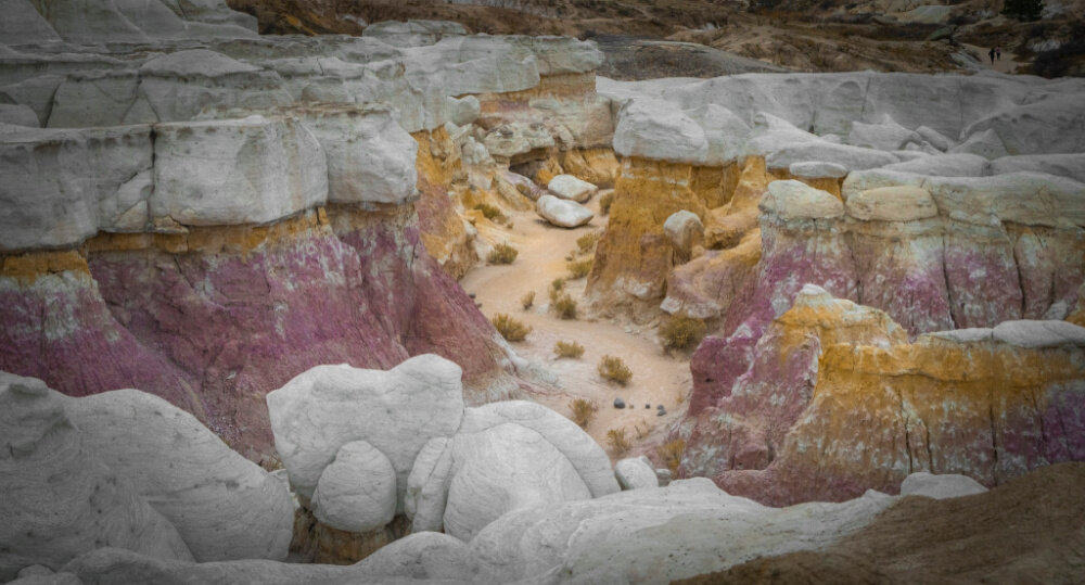 Painted mines rocks