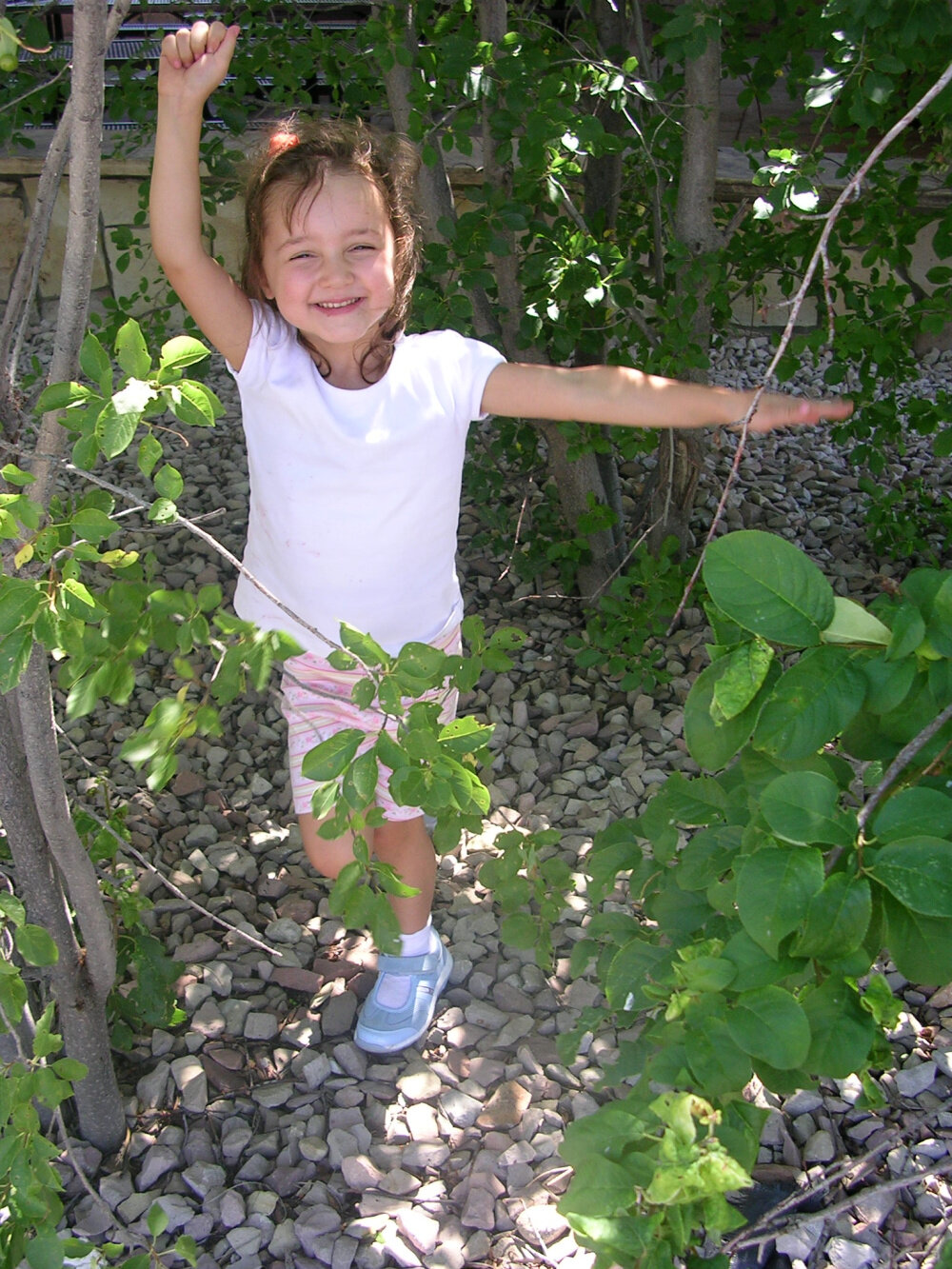 Little girl exploring colorado trails