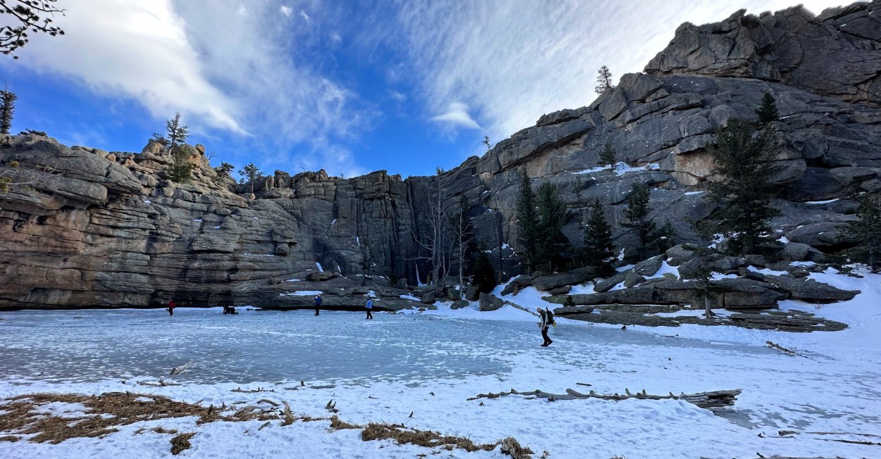 Skating on Gem Lake