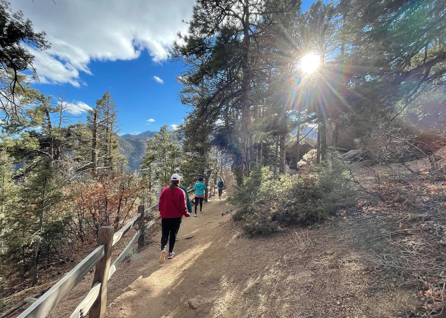 Hiking down Barr Trail from the Incline