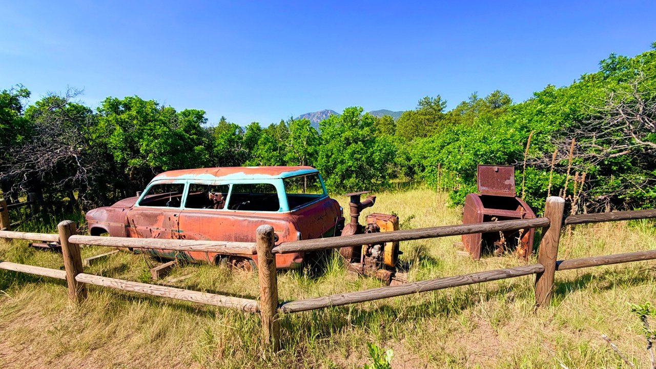 ranch equipment along the trail