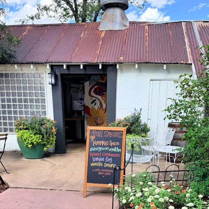 entrance into hillside gardens coffee shop in colorado springs colorado