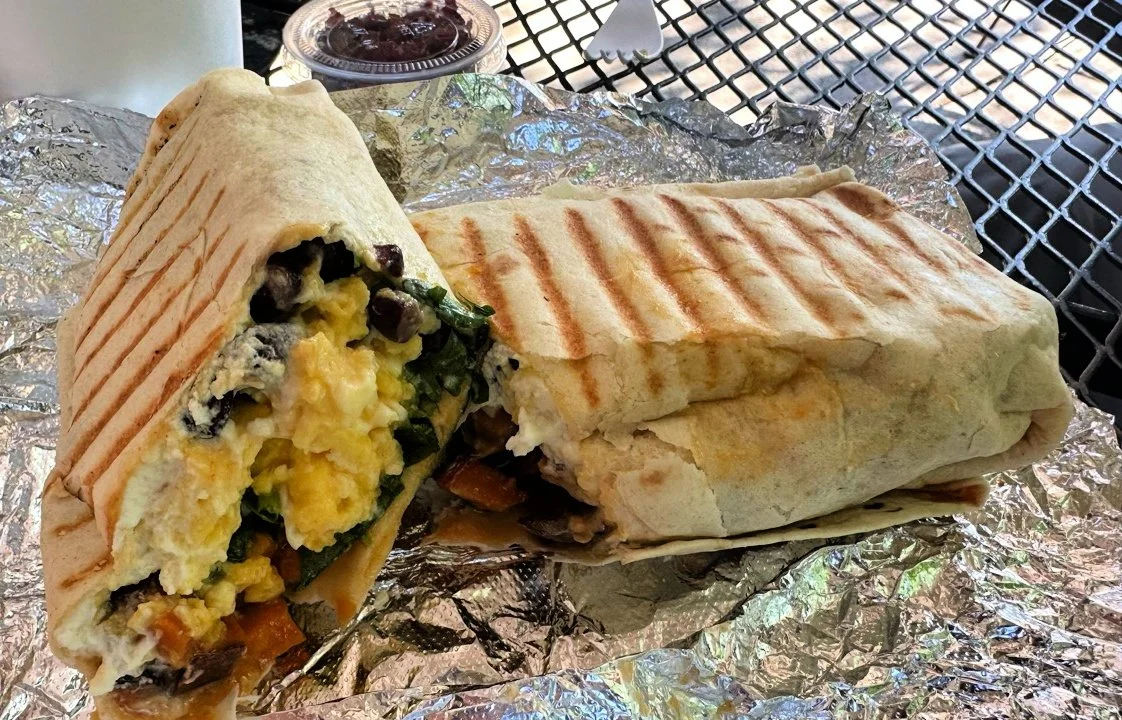 breakfast burriot at semplice cafe