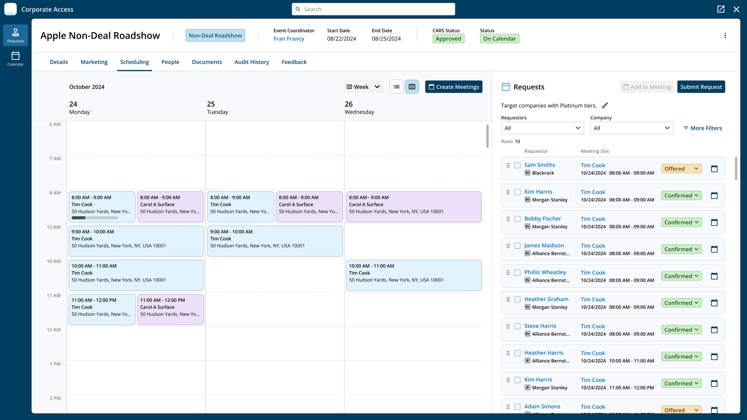 Corporate Access at Investment Bank