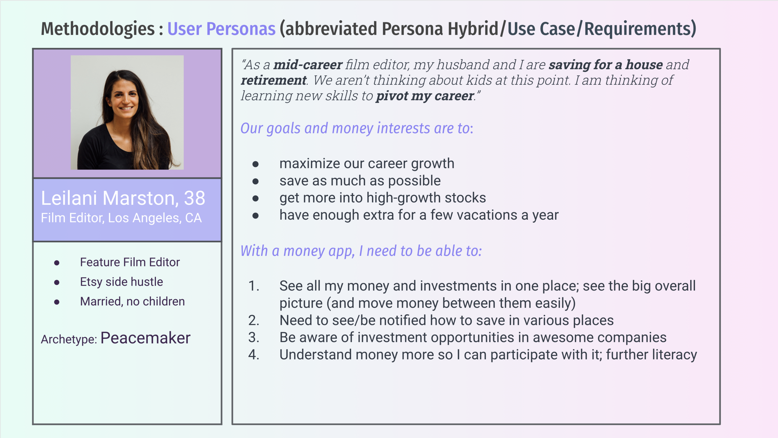 User Roles &amp; Personas