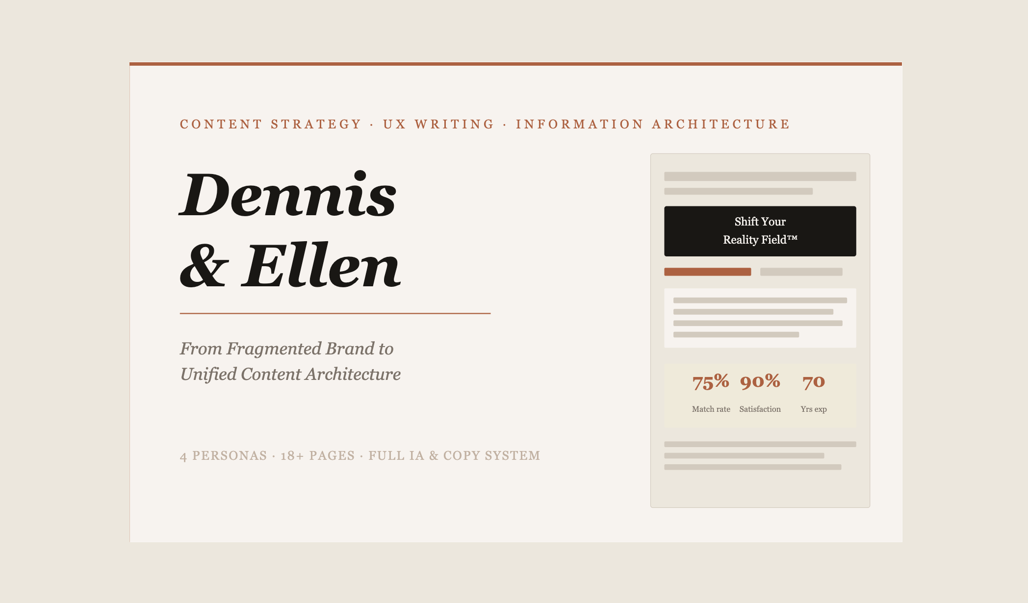 Dennis and Ellen — Content Strategy: From Fragmented Brand To Unified Content Architecture