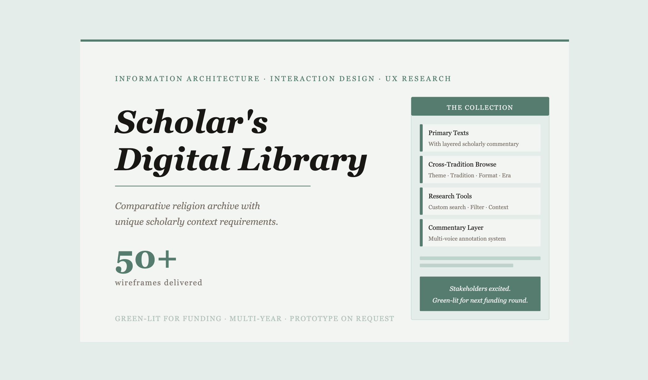 Scholar's Digital Library — A Specialized Archive for Comparative Religious Study