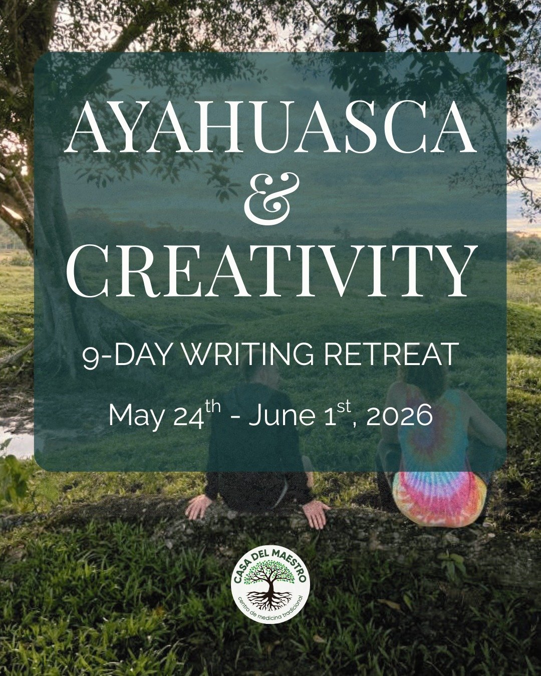 We are gearing up for our next ayahuasca and creativity retreat 🙌🧘

This a special opportunity to experience a unique synthesis between plant medicine, creativity, and community.

*** MAY 24th - JUNE 1st, 2026 ***

🌿 Designed for anyone ready to e