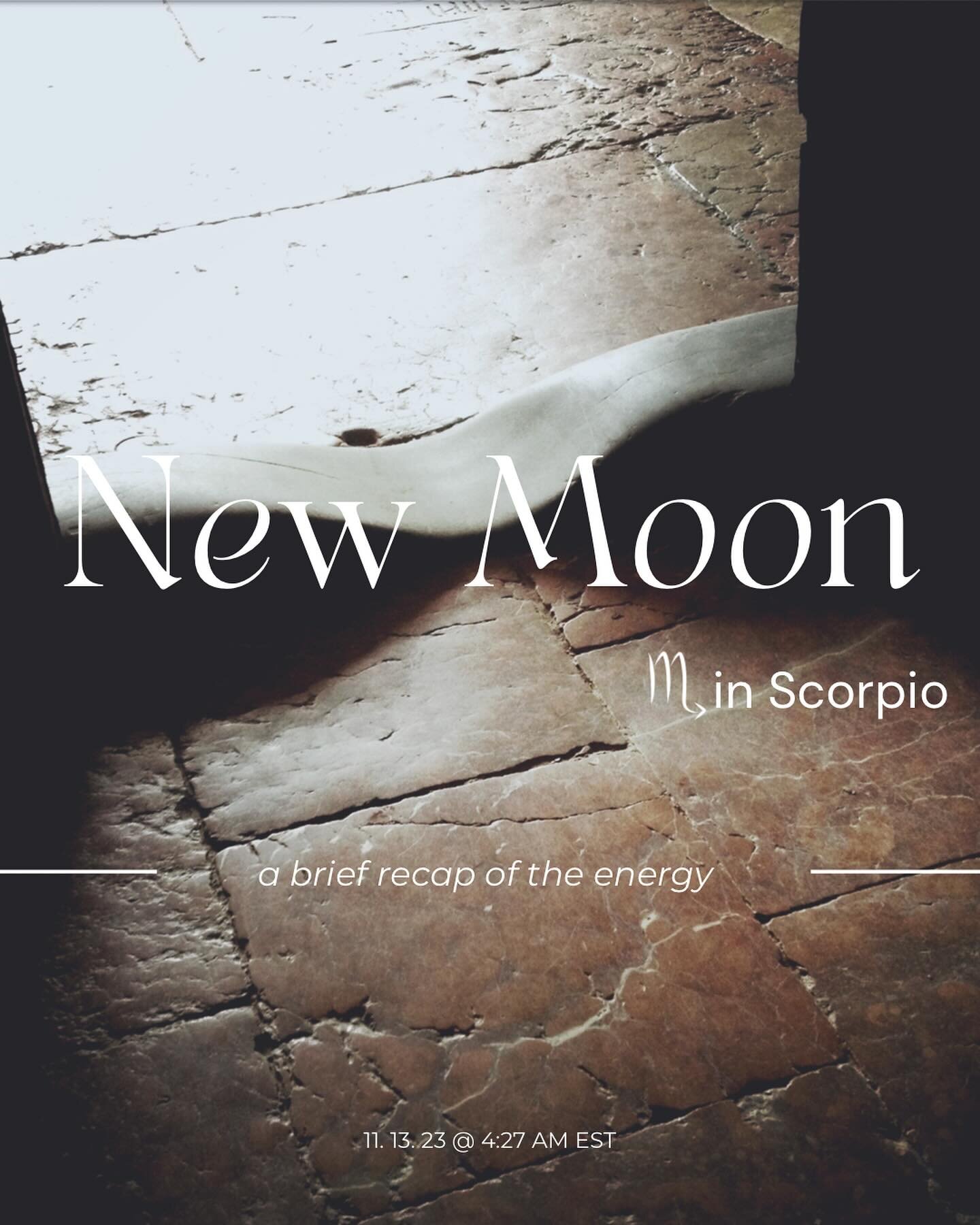 This lunation is packed with transformative energy, just as the sign of Scorpio likes it. There&rsquo;s no room for superficial solutions, no quick fixes. 

It&rsquo;s time to go deeper and embrace the birth that is occurring&mdash; your rebirth stor