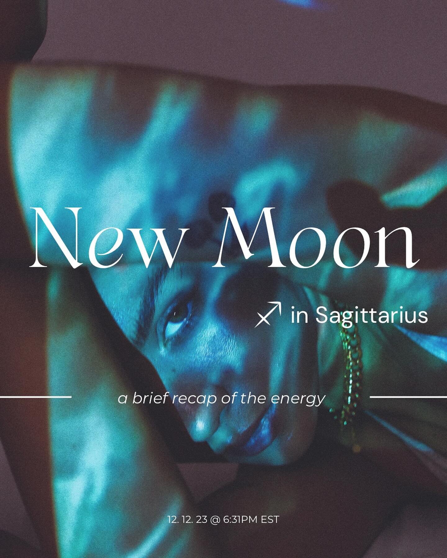 Happy New Moon in Sagittarius! ♐️ 

〰️ Today at 6:31 PM EST we have the New Moon in Sagittarius at 20&deg;. It&rsquo;s time to bet on yourself and trust that you have what you need to prosper. 

〰️ The more you are in your own energy during this cycl