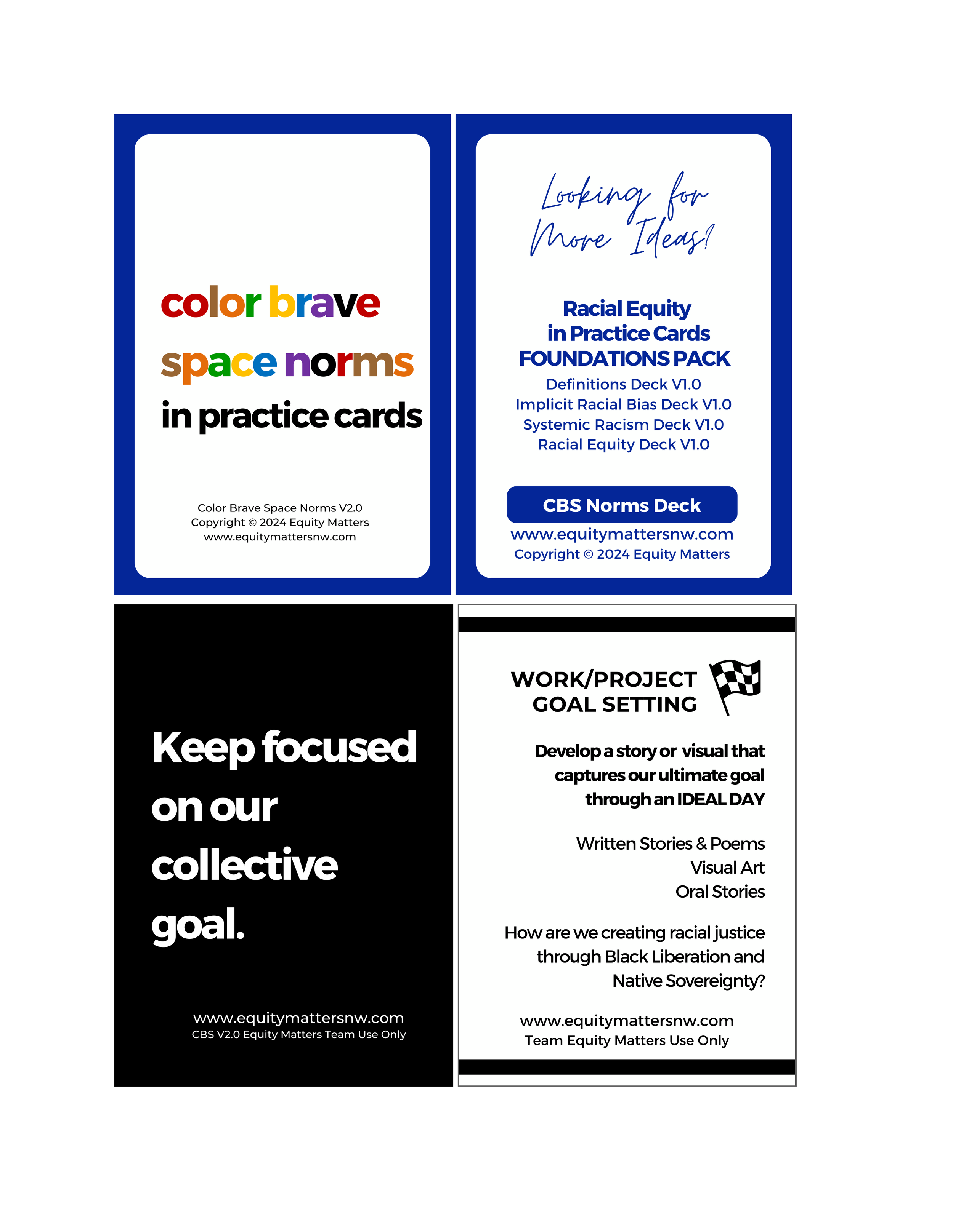 Racial Equity in Practice Cards — Equity Matters