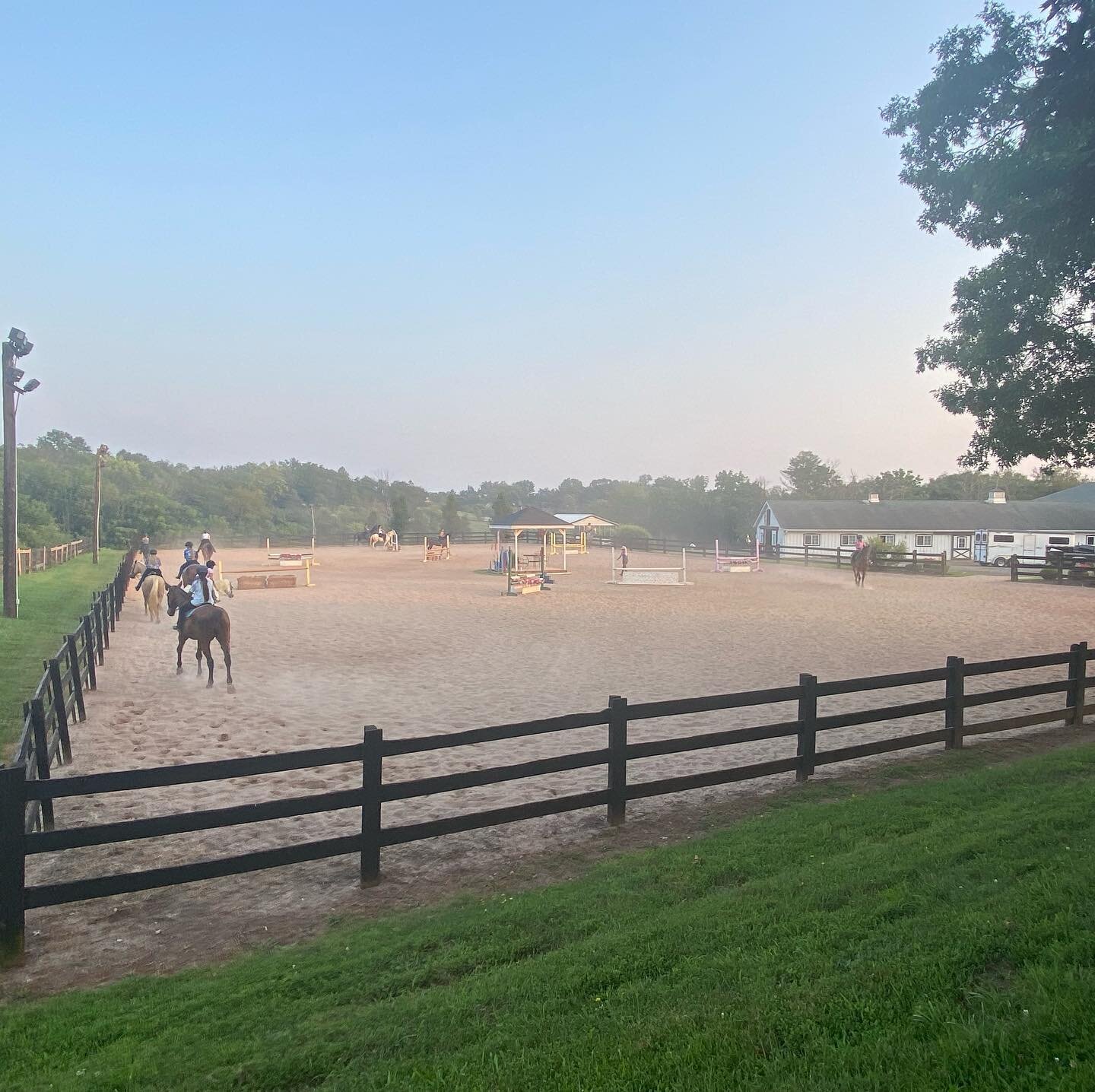 Academy Camp ride at Dusk! Love night lessons!