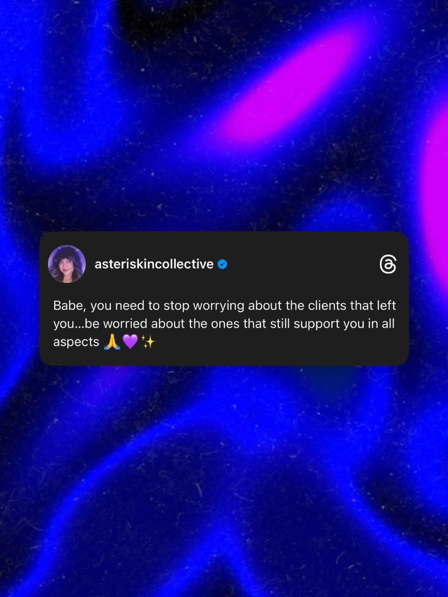 Thankful for all the clients that have supported me along my career 🥺💫💕

Whether you follow me on social media, have gotten a service, or purchased products through my website - I see you and I appreciate you!!!

I always say that the energy you p