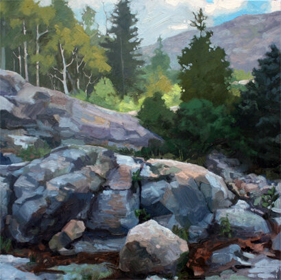 Purgatory Flats, Oil Paint on Panel, 12 x 12 inches