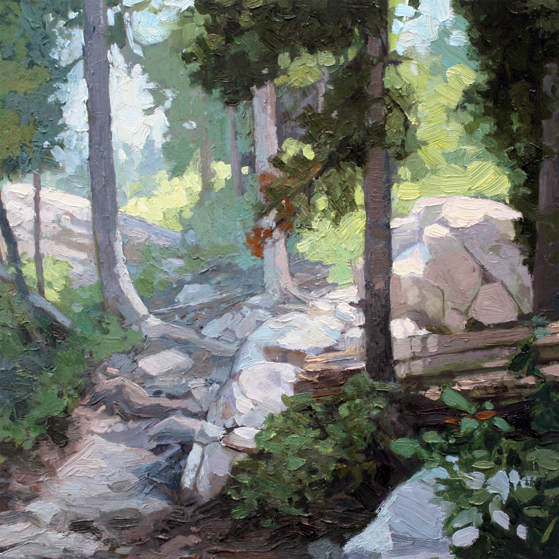 Utah Hike, Oil Paint on Panel, 8 x 8 inches