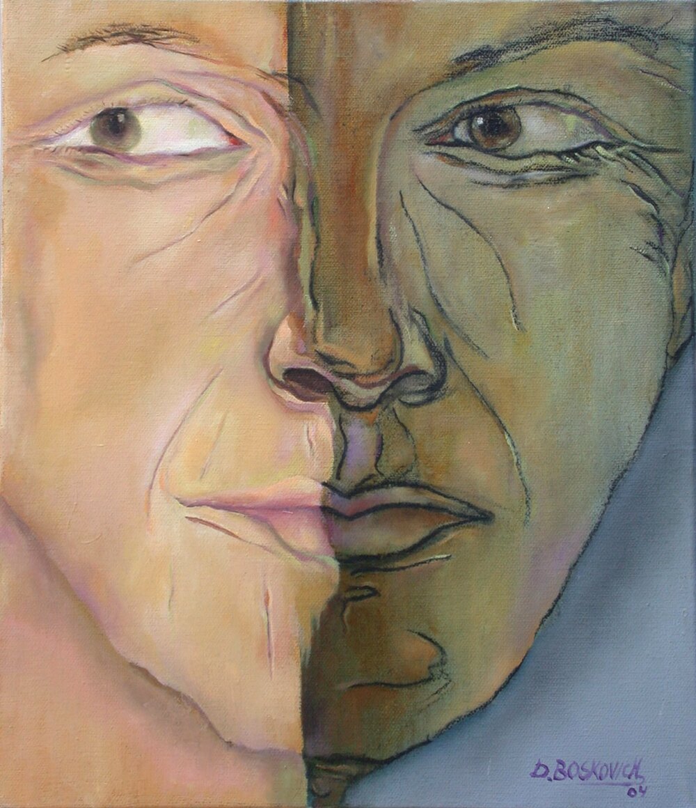 Glance, oil on canvas, 30x34 cm, 2004 .JPG