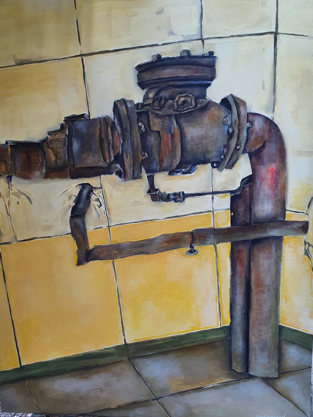 Water pipe II, oil on canvas, 15x10 cm, 2020.jpg