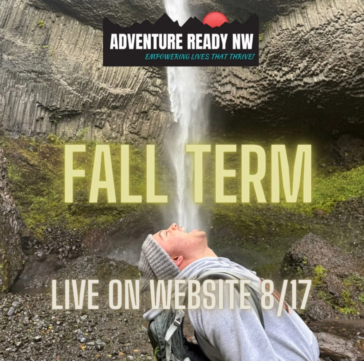 🗓️ SAVE THE DATE: AUGUST 17TH! 🗓️

Fall Term 2026 registration goes live on our website on Monday, August 17th!

Running from October through December, this term is stacked with amazing opportunities to get outside and connect. Here is just a taste