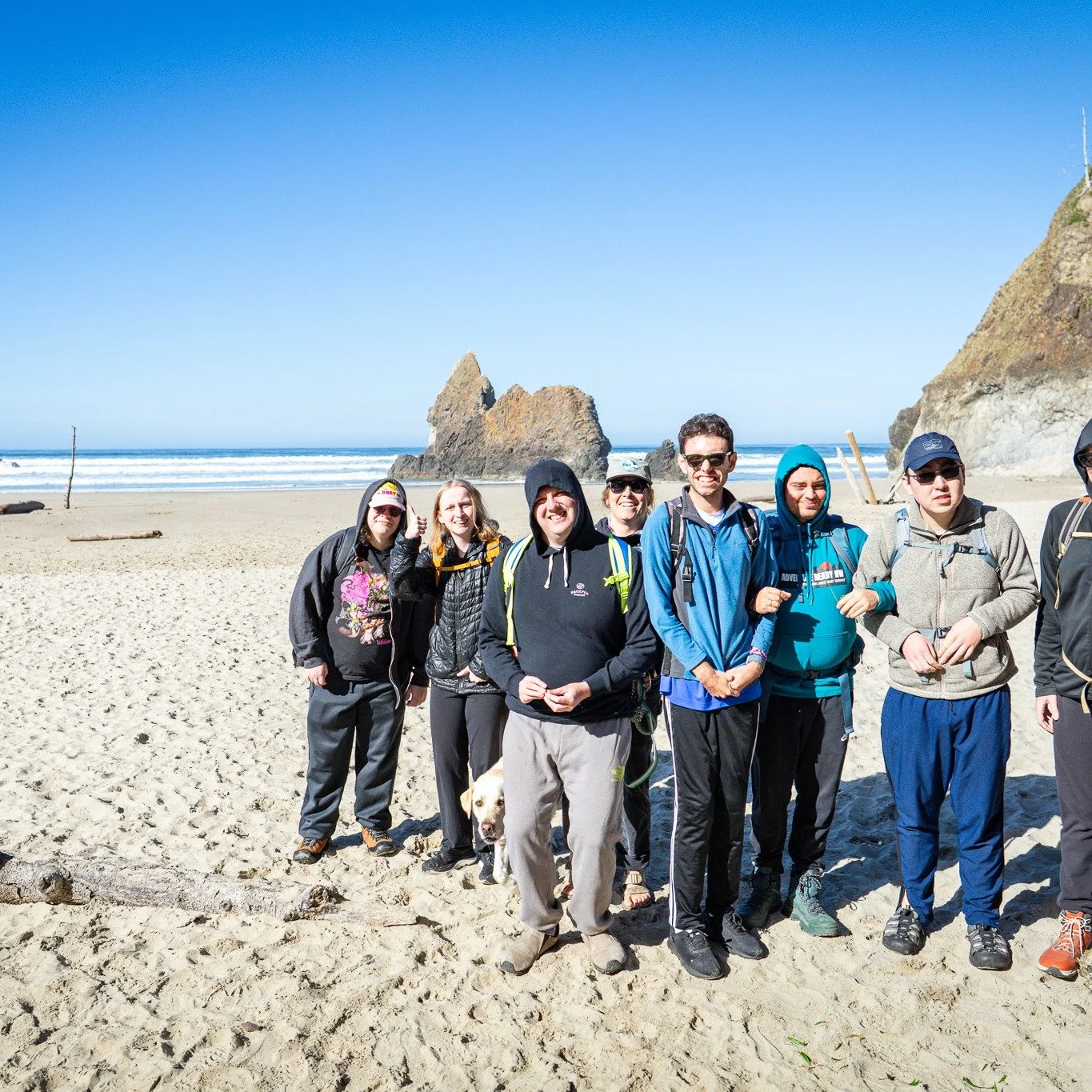What an INCREDIBLE DAY to kick off Fall-Term! Our Thriving Adventure Oregon Coast Adventure Day included great weather, good friends &amp; amazing eats @ Camp 18! (and, of course, River beach time!)

#adaptiverecreation�#adaptivesports �#adaptiveadve