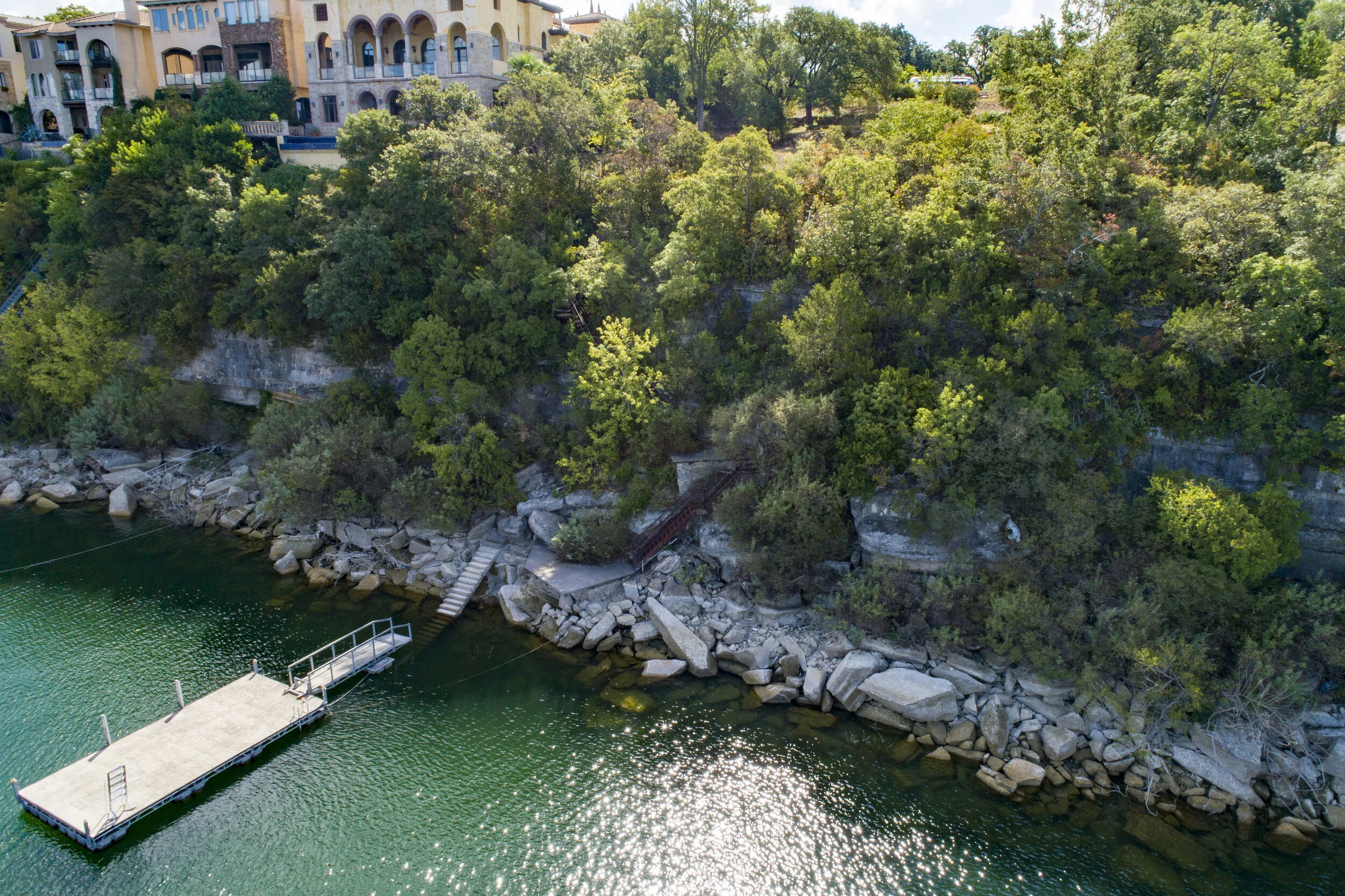 Deep water over 100 feet down