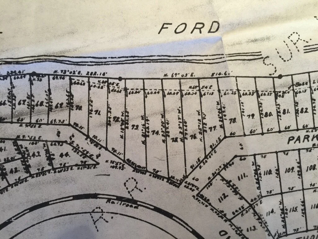 1939 Plat Map of Hughes Park Lake Subd 1