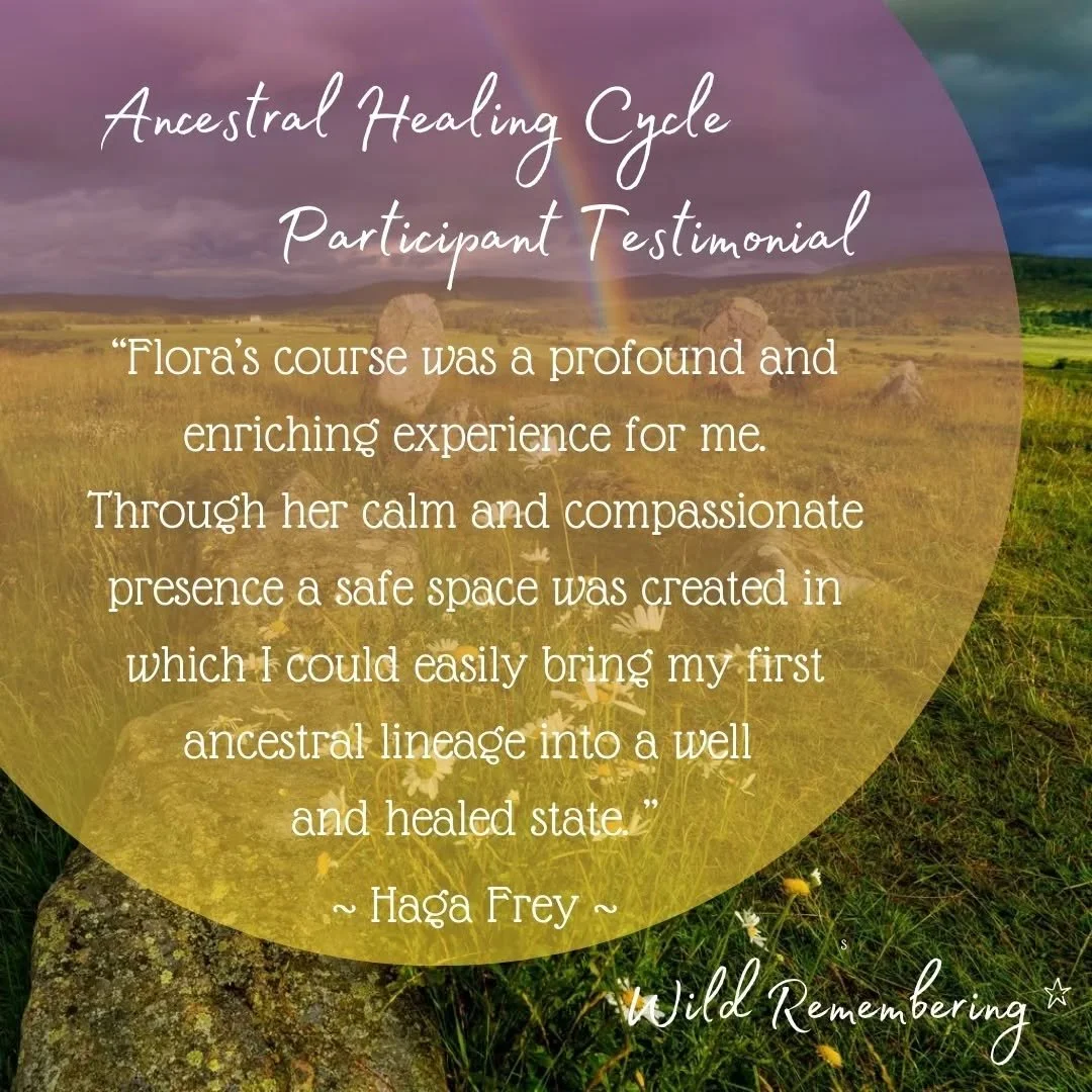 As the wheel of the seasons turns slowly towards autumn in the Northern Hemisphere, many people's attention turns inwards as well as towards our roots and our beloved dead.

If you have ever been curious about ancestral reconnection and ancestral hea