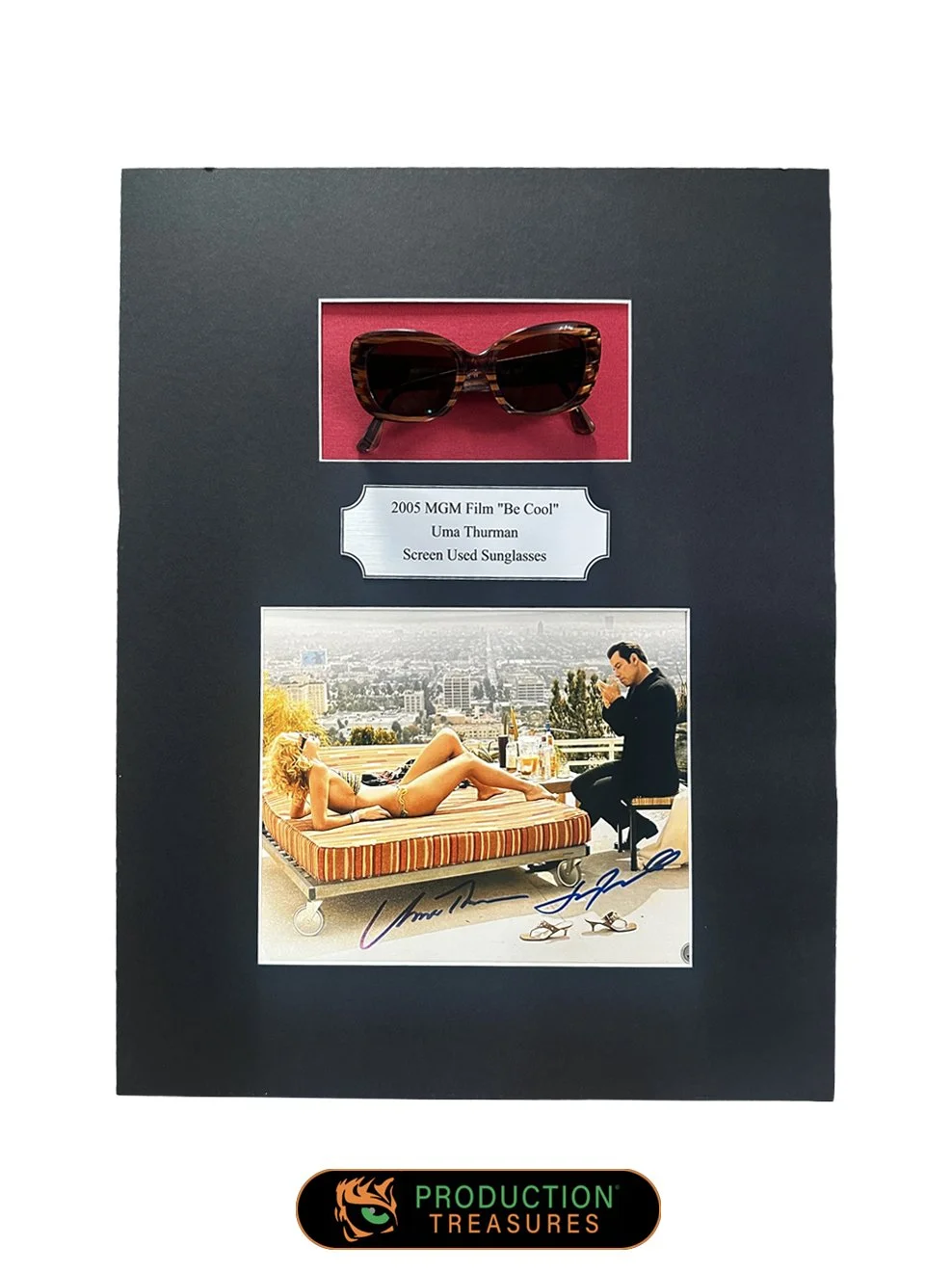 "Be Cool" (2005) - Edie Athens (Uma Thurman) sunglasses with autographed photo and coa.