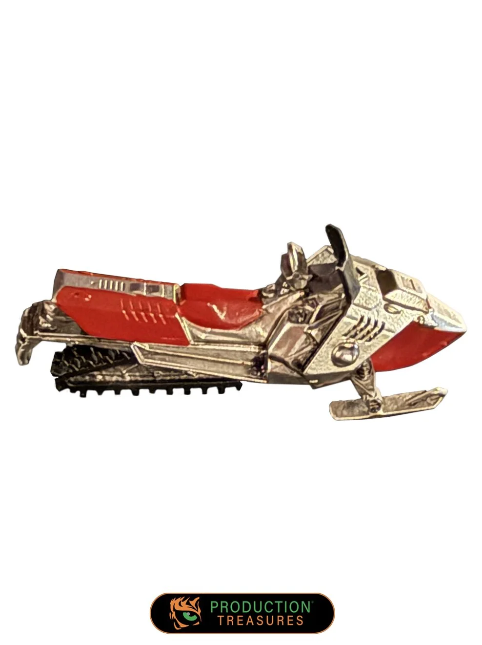 "Red One" (2024) - Miniature North Pole security snowmobile.