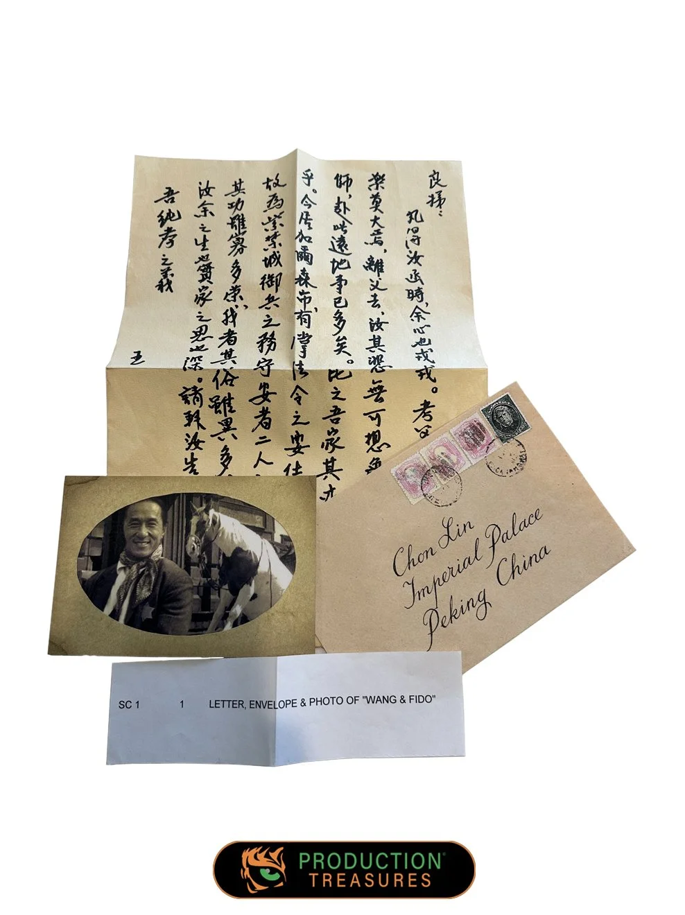 "Shanghai Knights"  (2003) - Chong Wang's (Jackie Chan) photo and letter to his family.
