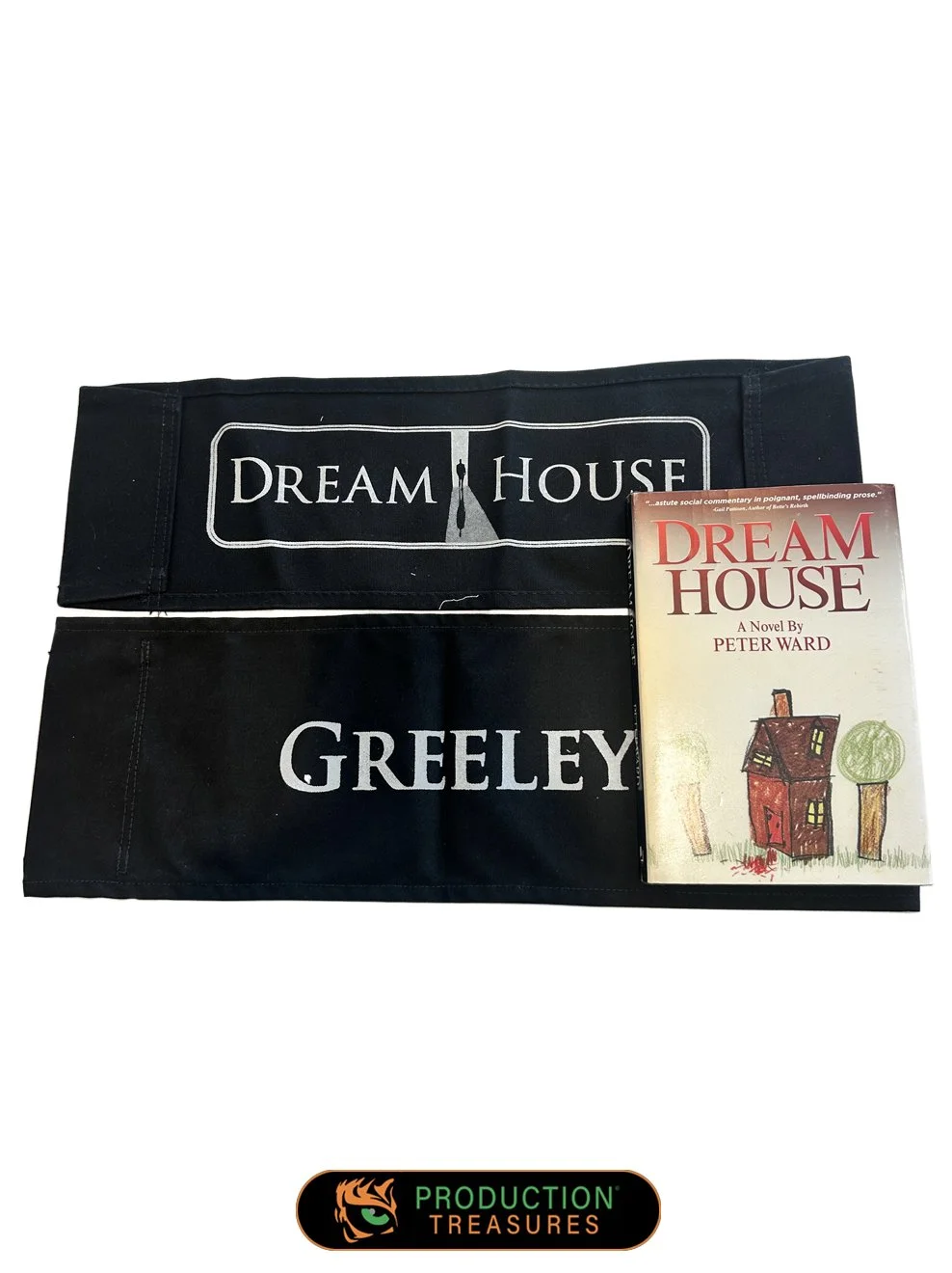 "Dream House" (2011) - 2 set chair backs and book.