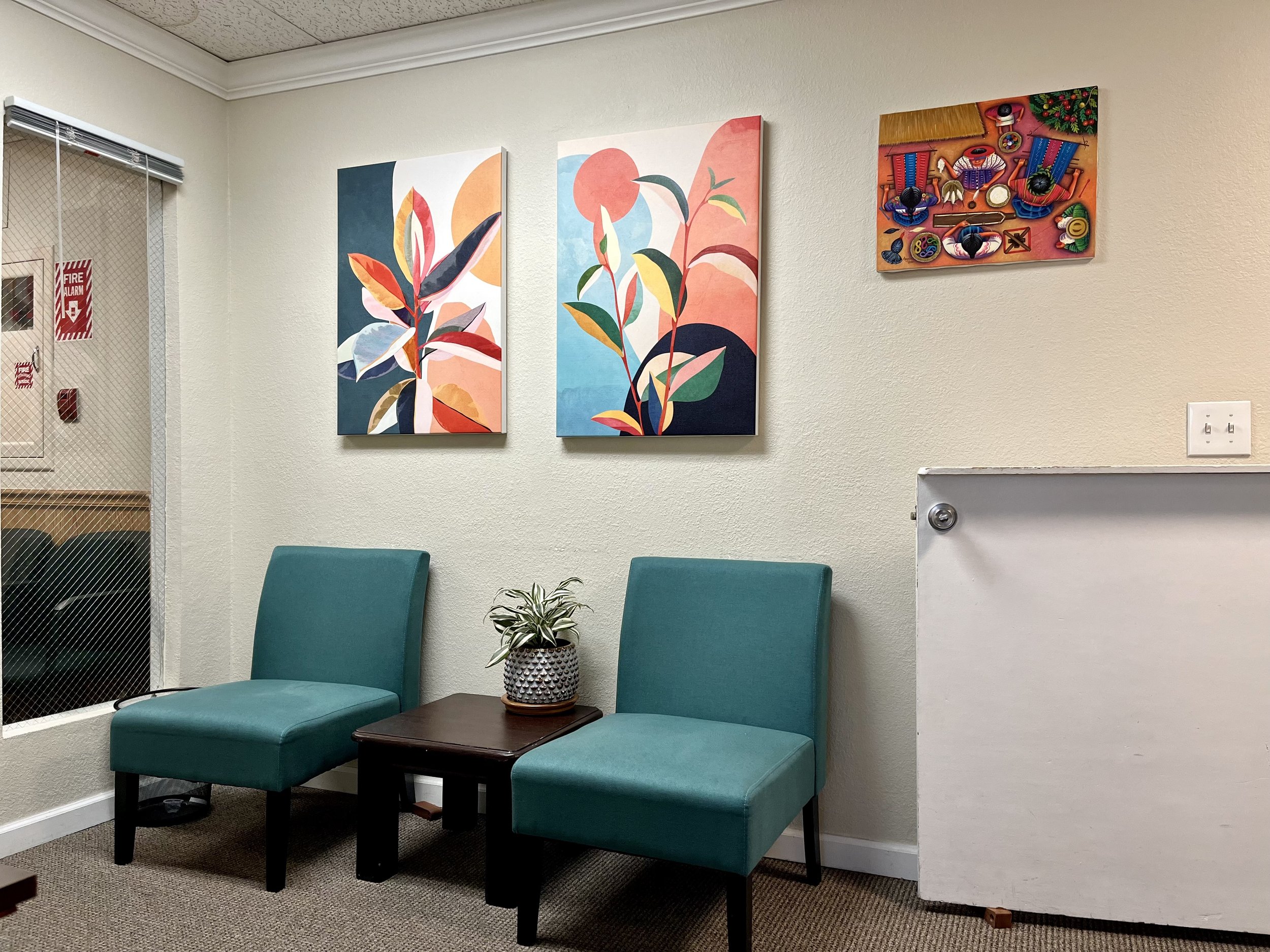 Reception area - shot from the doorway of the conference room